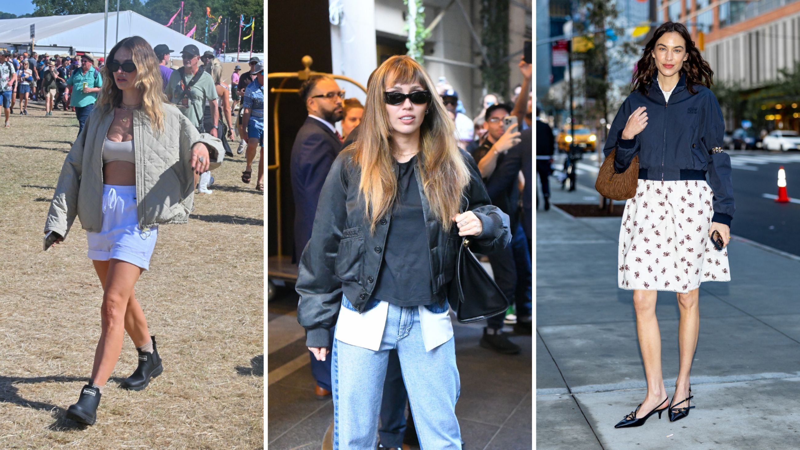 Da sinistra: Lily James; Miley Cyrus; Alexa Chung - Credits Getty Images 
