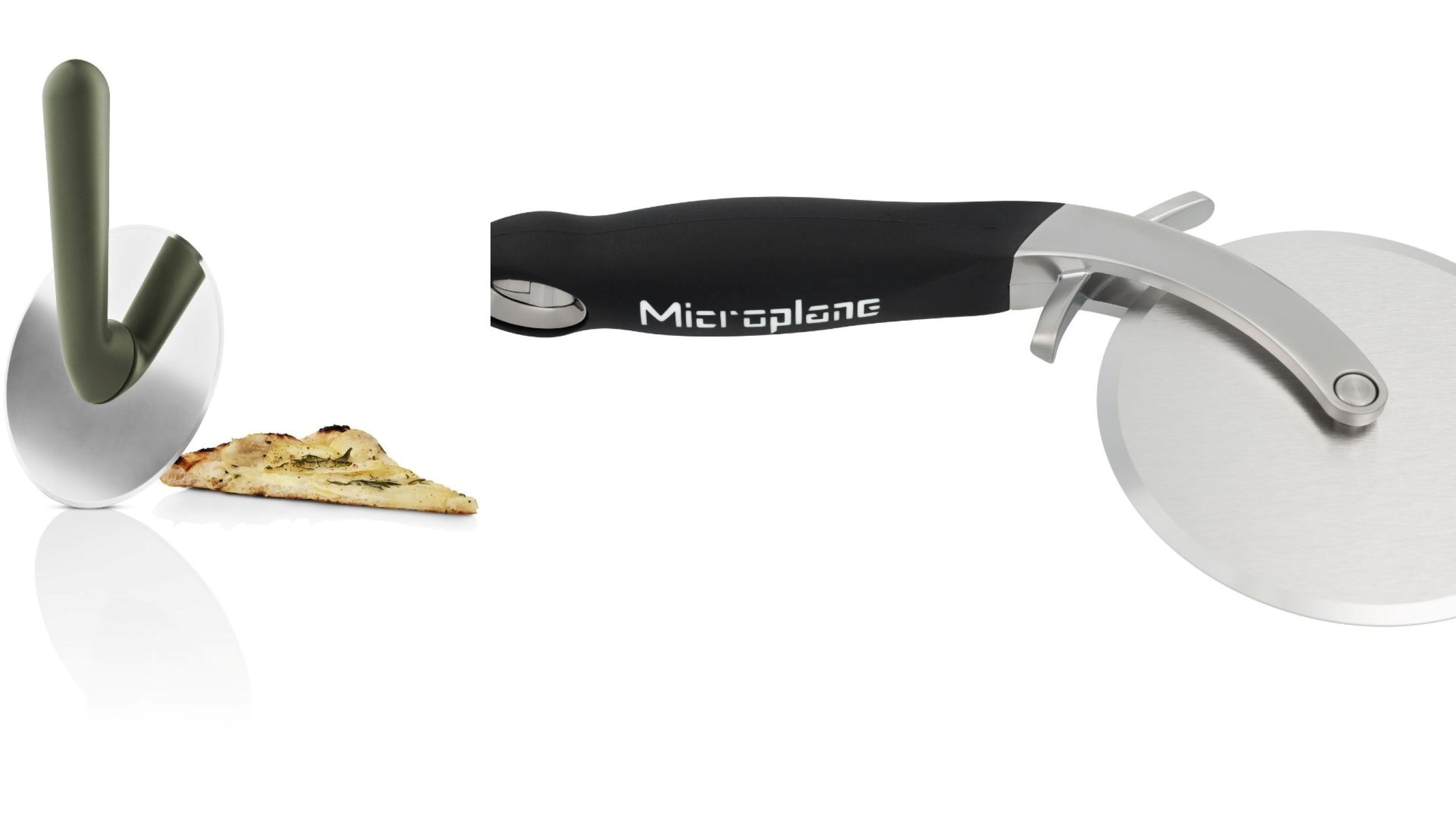 Rotella tagliapizza Green Tool Eva Solo; Tagliapizza Microplane Pro - Credits: Courtesy Eva Solo; Courtesy Microplane 