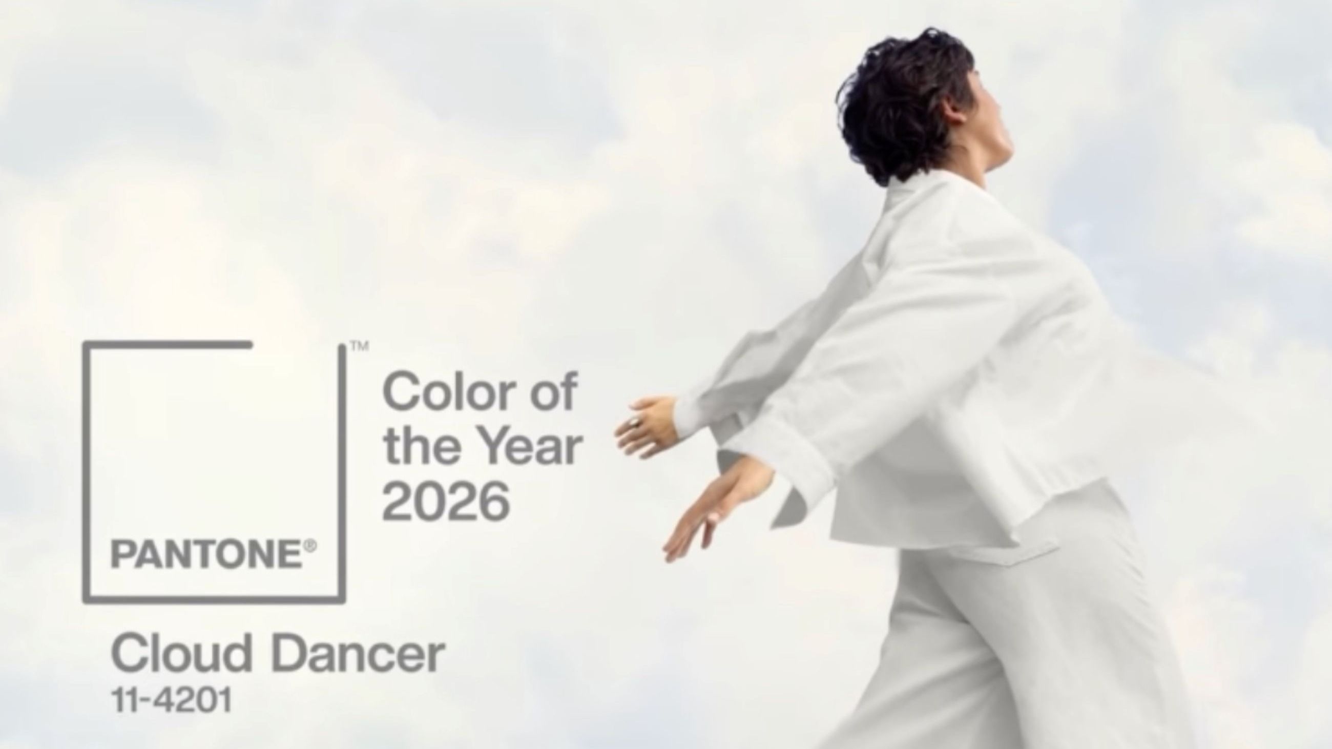 PANTONE 2026, il colore dell’anno è il CLOUD DANCER - Credits: www.pantone.com