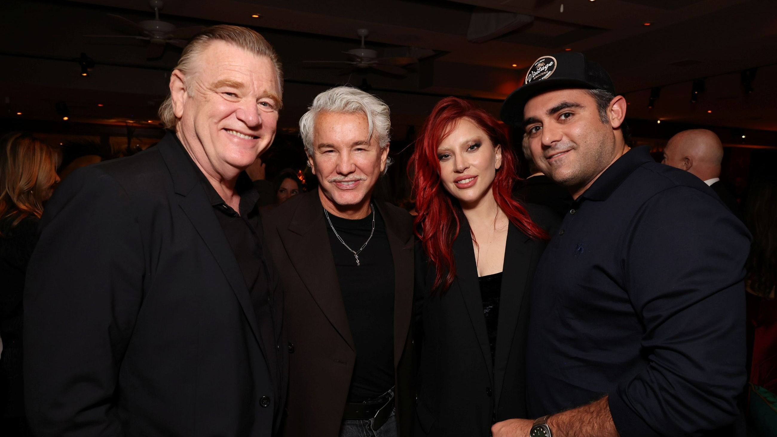 Brendan Gleeson, Baz Luhrmann, Lady Gaga e Michael Polansky alla Première di JOKER: FOLIE À DEUX al Sunset Tower 
Credits Getty Images