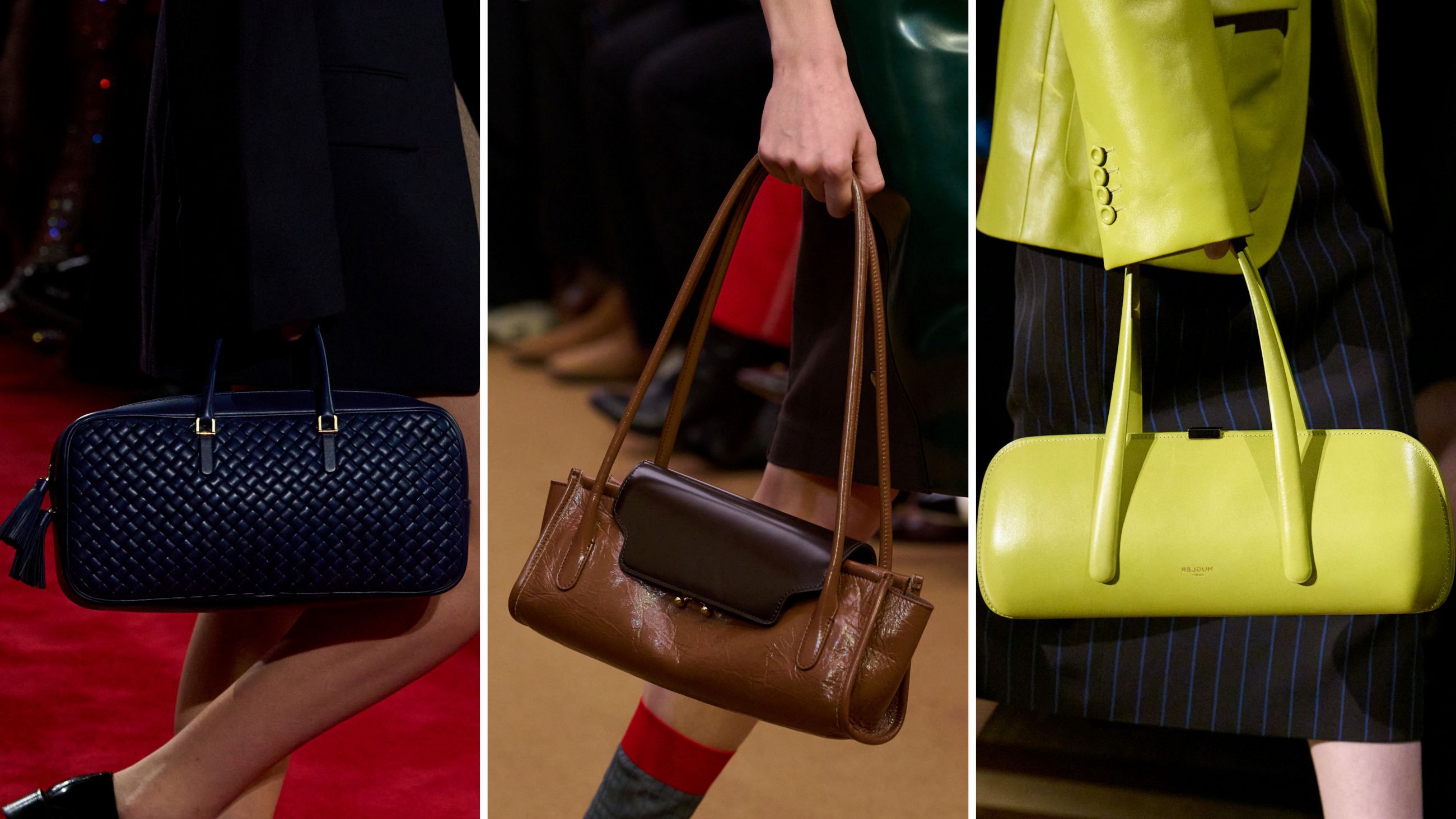 Da sinistra: Bottega Veneta; Marni; Mugler - Credits: Launchmetrics.com/Spotlight