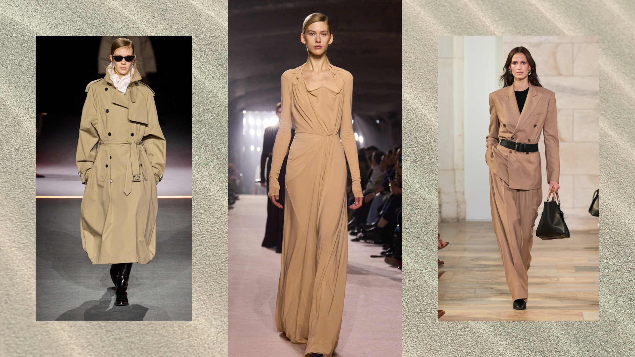 Da sinistra verso destra: Dior F25, Victoria Beckham F25, Ralph Lauren F25
Credit Launchmetrics.com/Spotlight