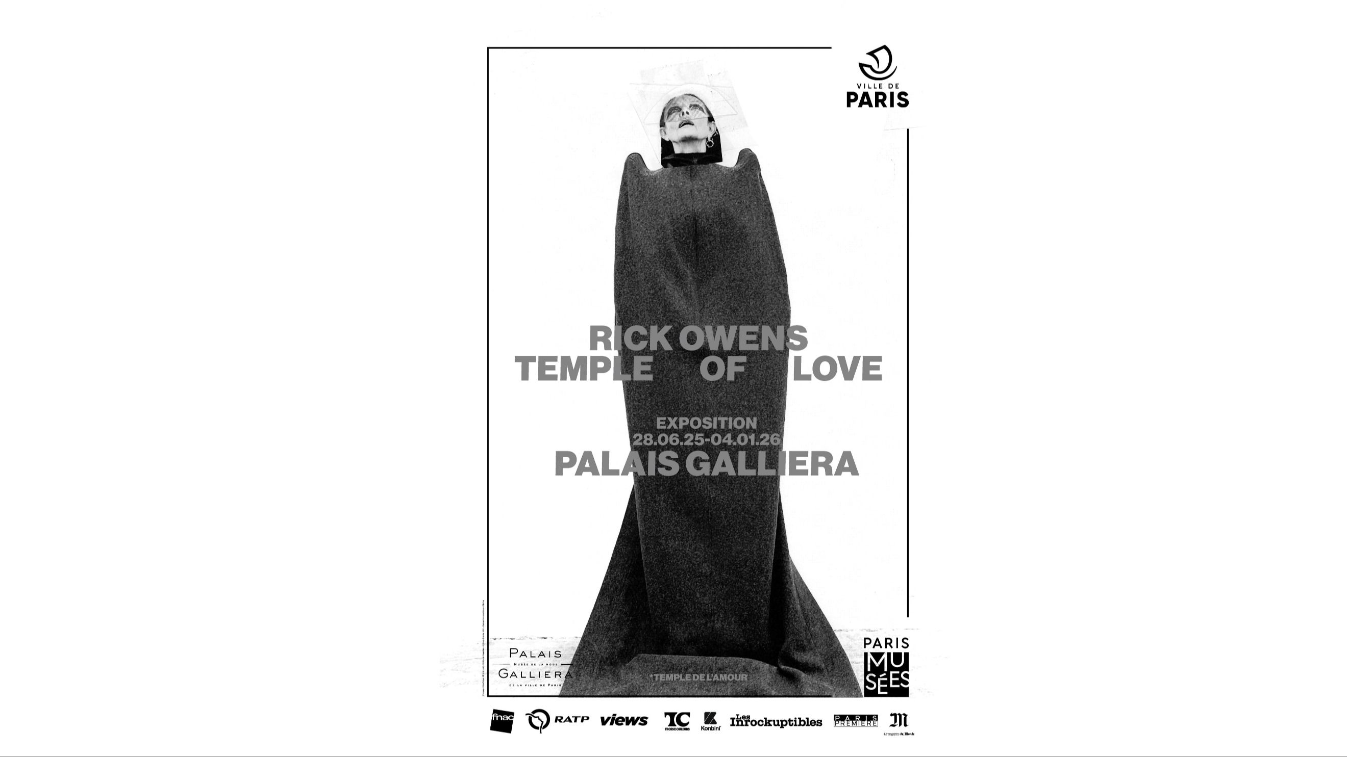 Locandina della mostra “Temple of Love” Courtesy Press Office