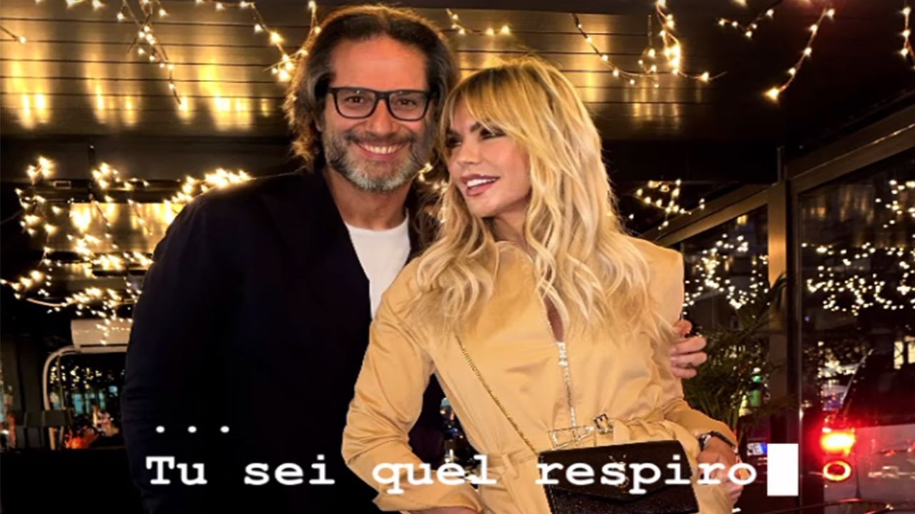Matilde Brandi e il compagno Francesco Tafanelli (Foto Instagram @tafanellifrancesco)