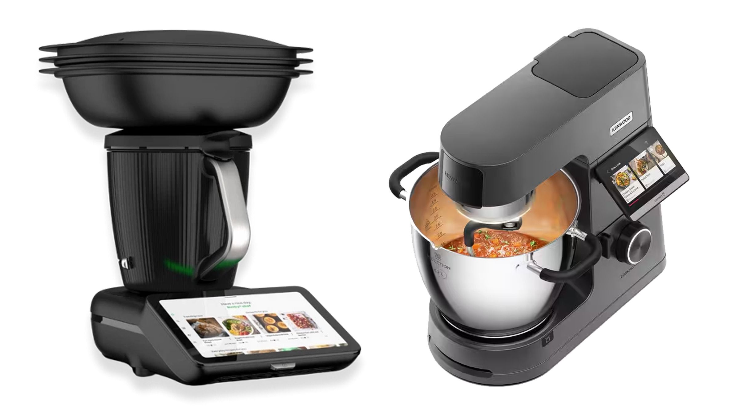 Da sinistra: Bimby TM7 – Kenwood Cooking Chef XL. Courtesy Press Office