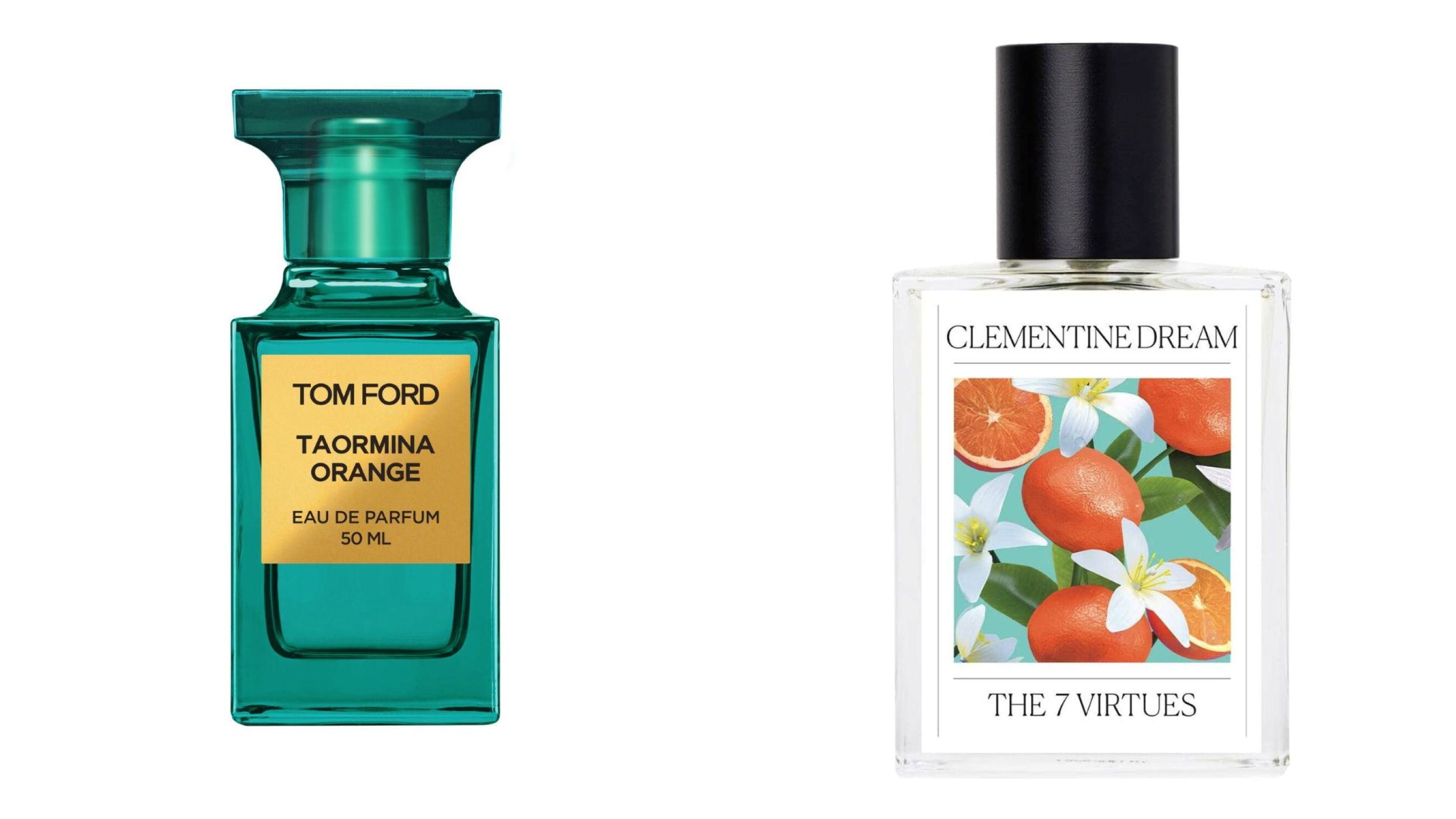 Tom Ford, Taormina Orange; The 7 Virtues, Clementine Dream - Credits: Courtesy Press Office
