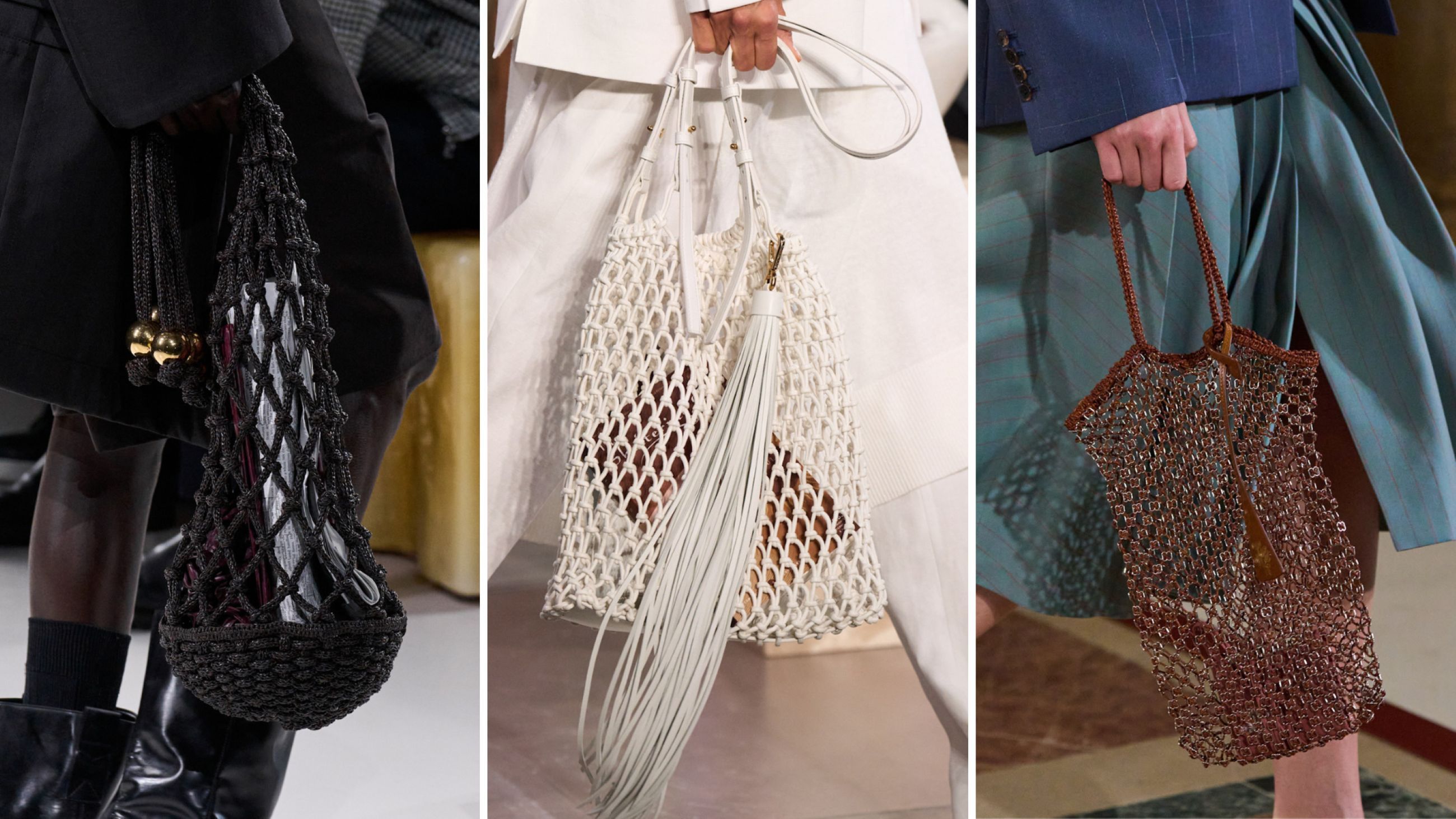 Da sinistra: Bottega Veneta; Michael Kors Collection; Tory Burch - Credits Launchmetrics.com/Spotlight