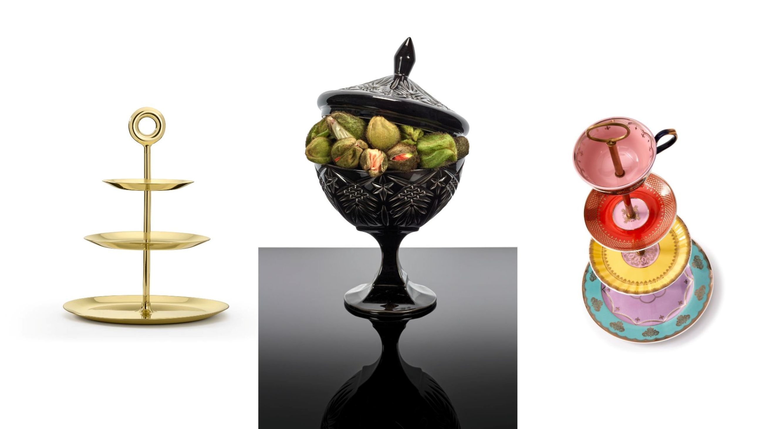 Étagère OLALA, Ghidini 1961; Josephine Collection, Serax; Grandpa & Grandma Collection, Pols Potten - Courtesy Press Office