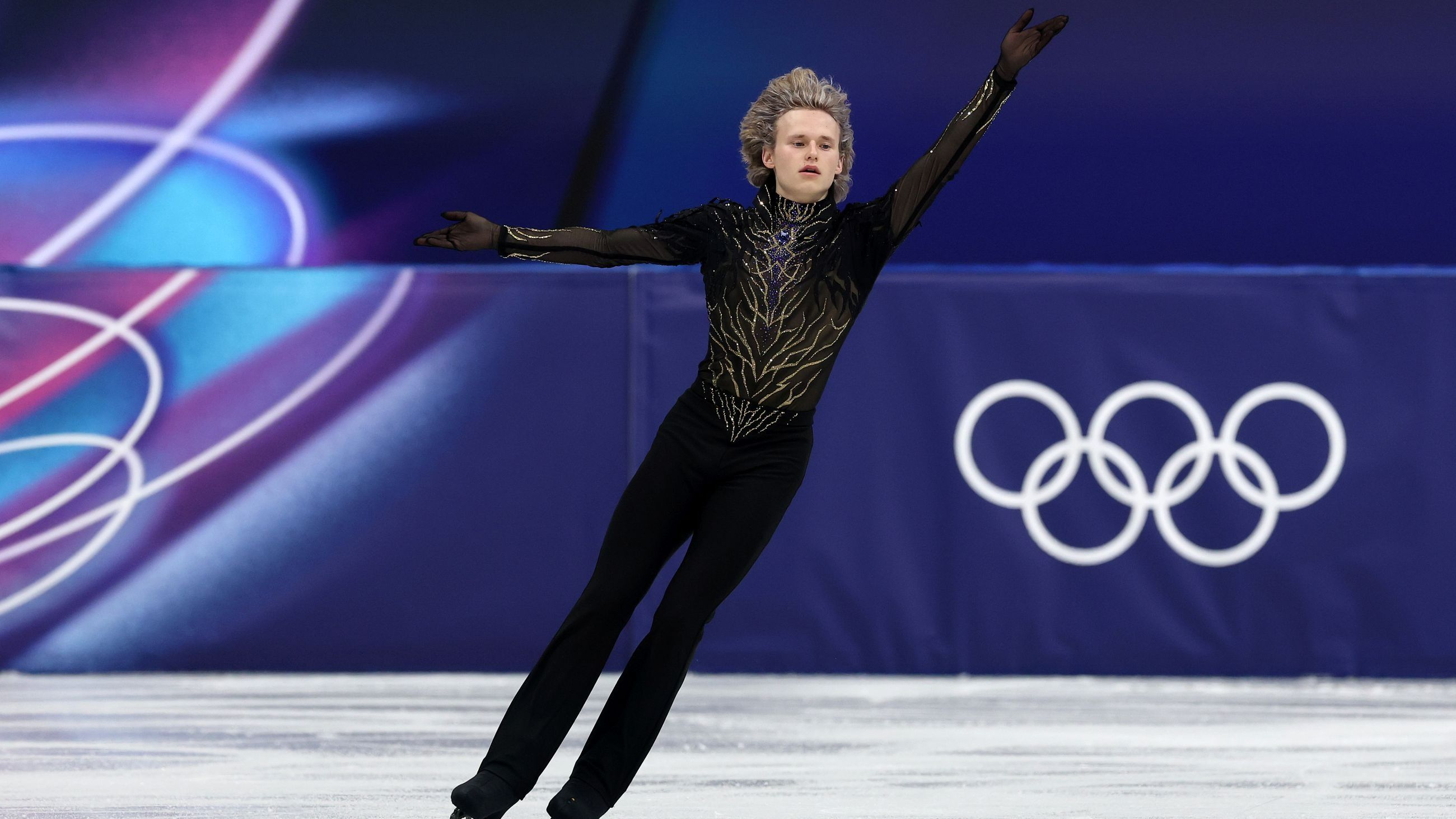 Ilia Malinin gareggia nel programma corto di pattinaggio singolo maschile a squadre durante il primo giorno dei Giochi Olimpici Invernali Milano Cortina 2026 - Credits Getty Images