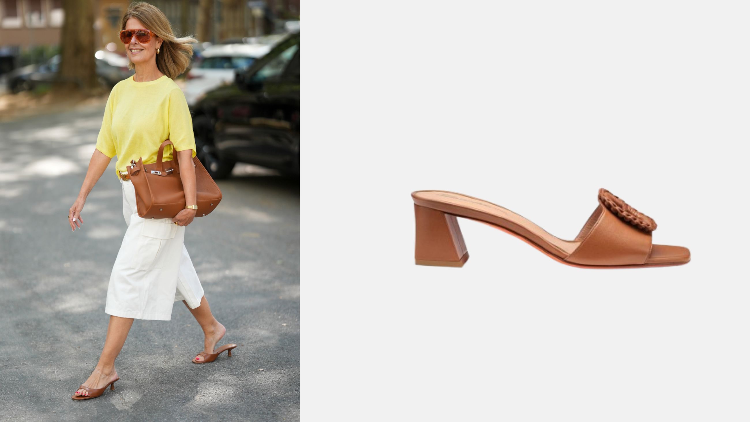Da sinistra: Street Style - Credits Getty Images; Giuseppe Zanotti - Courtesy Press Office