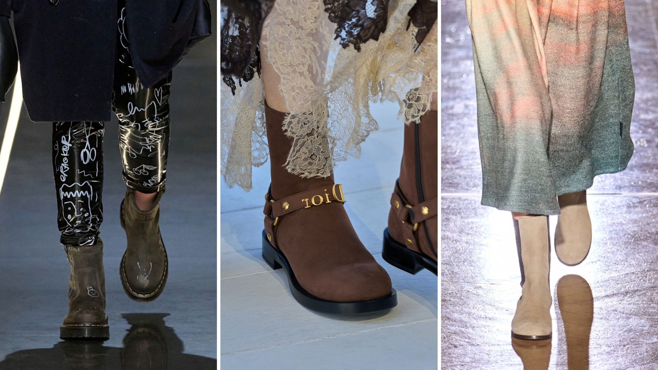 Sfilate FW26: da sinistra Simon Cracker; Christian Dior; Agnès b. - Credits: Launchmetrics.com/Spotlight