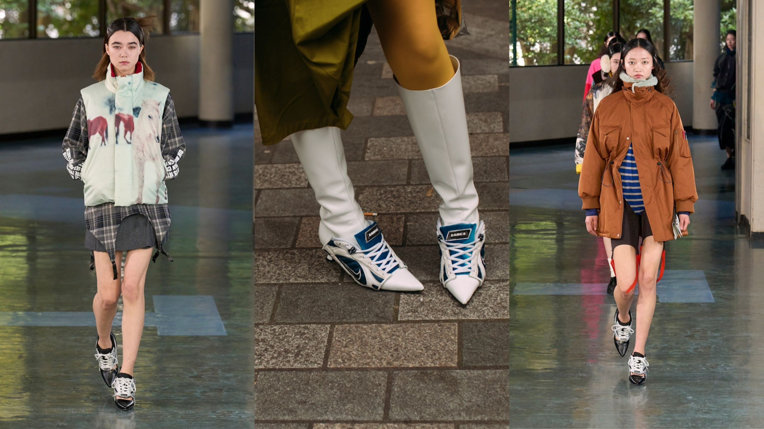 Da sinistra Non Tokyo FW25; Street Fashion; Non Tokyo FW25 - Credits Launchmetrics.com/Spotlight