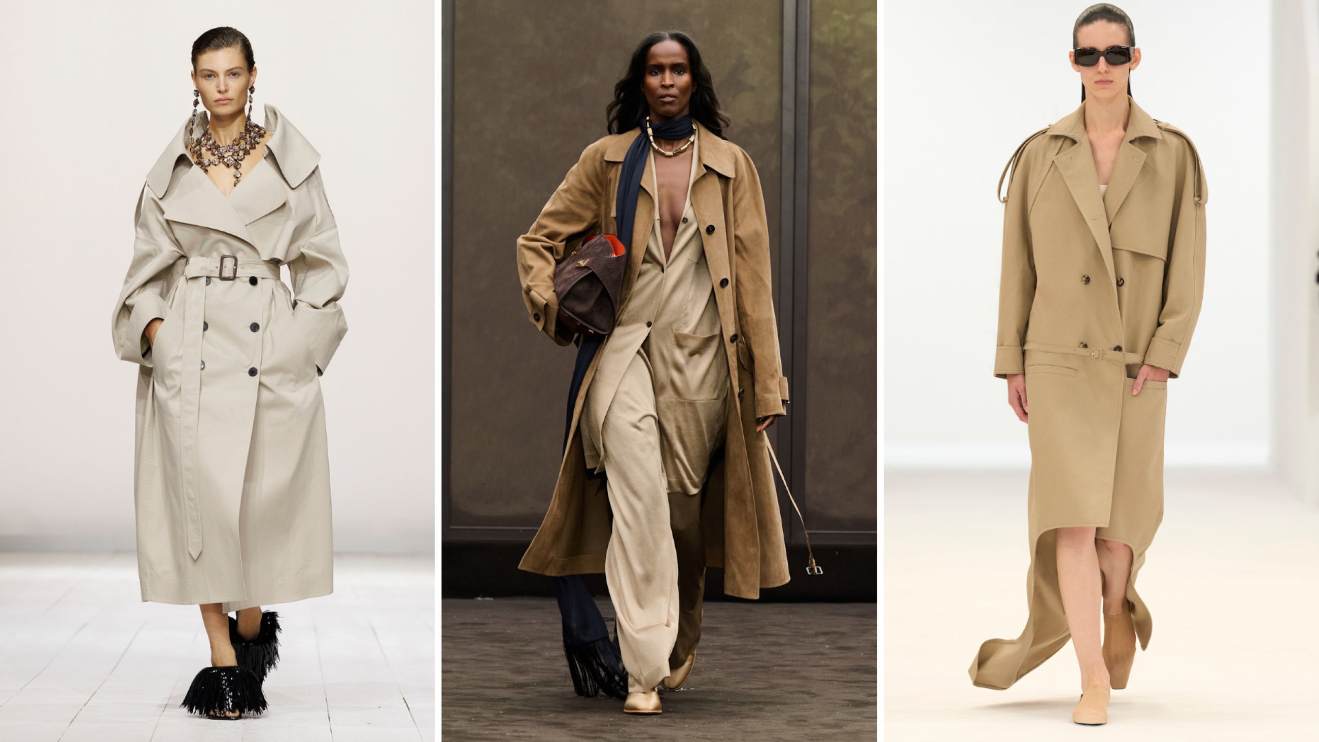 Da sinistra: Givenchy; Ferragamo; Courrèges SS26 - Credits Launchmetrics.com/Spotlight