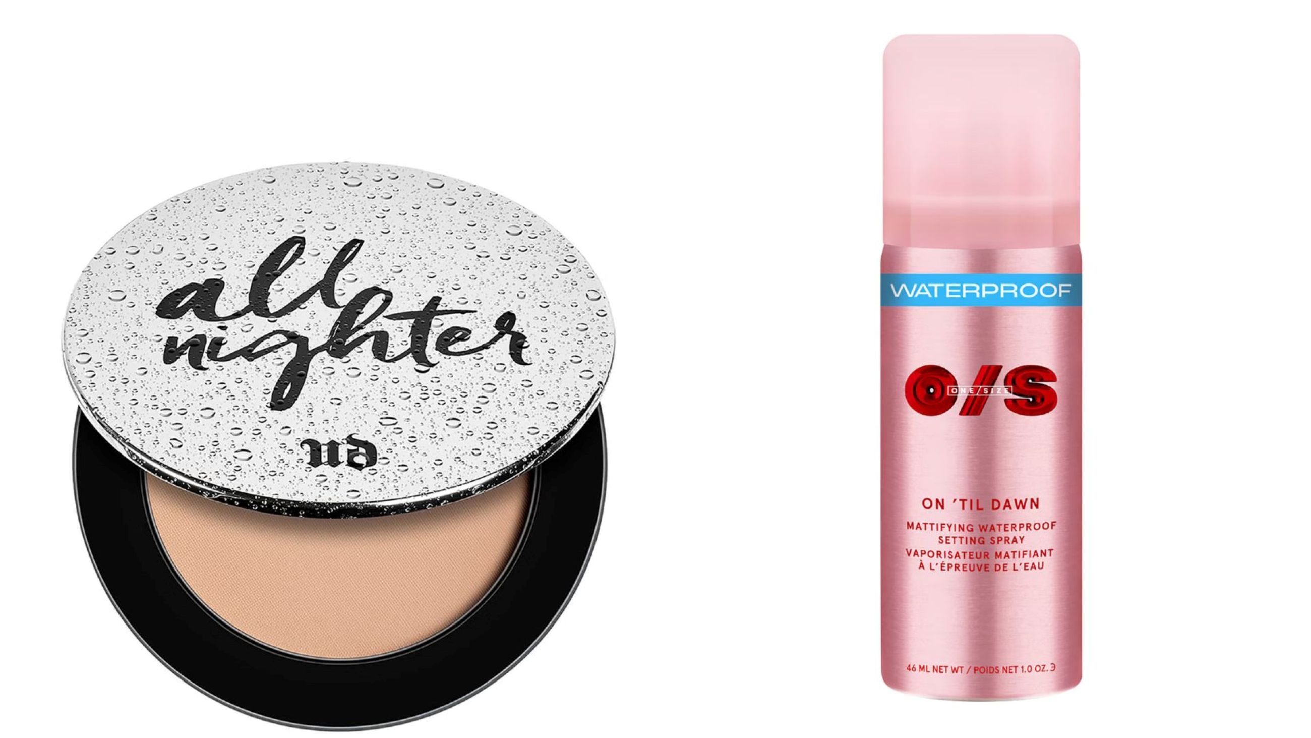 Urban Decay, All Nighter Waterproof Powder; One Size, Spray Opacizzante On 'Til Dawn Waterproof - Credits: Courtesy Press Office