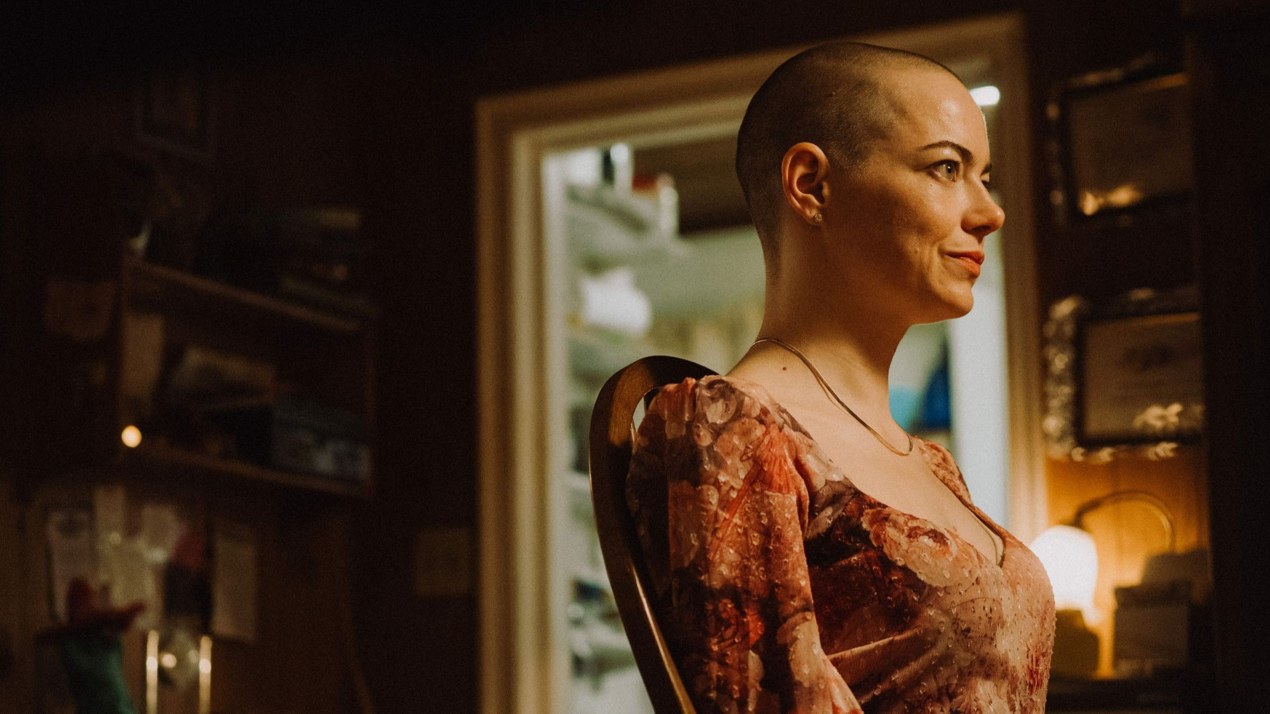 Il film Bugonia, nella foto Emma Stone - Credits Agf