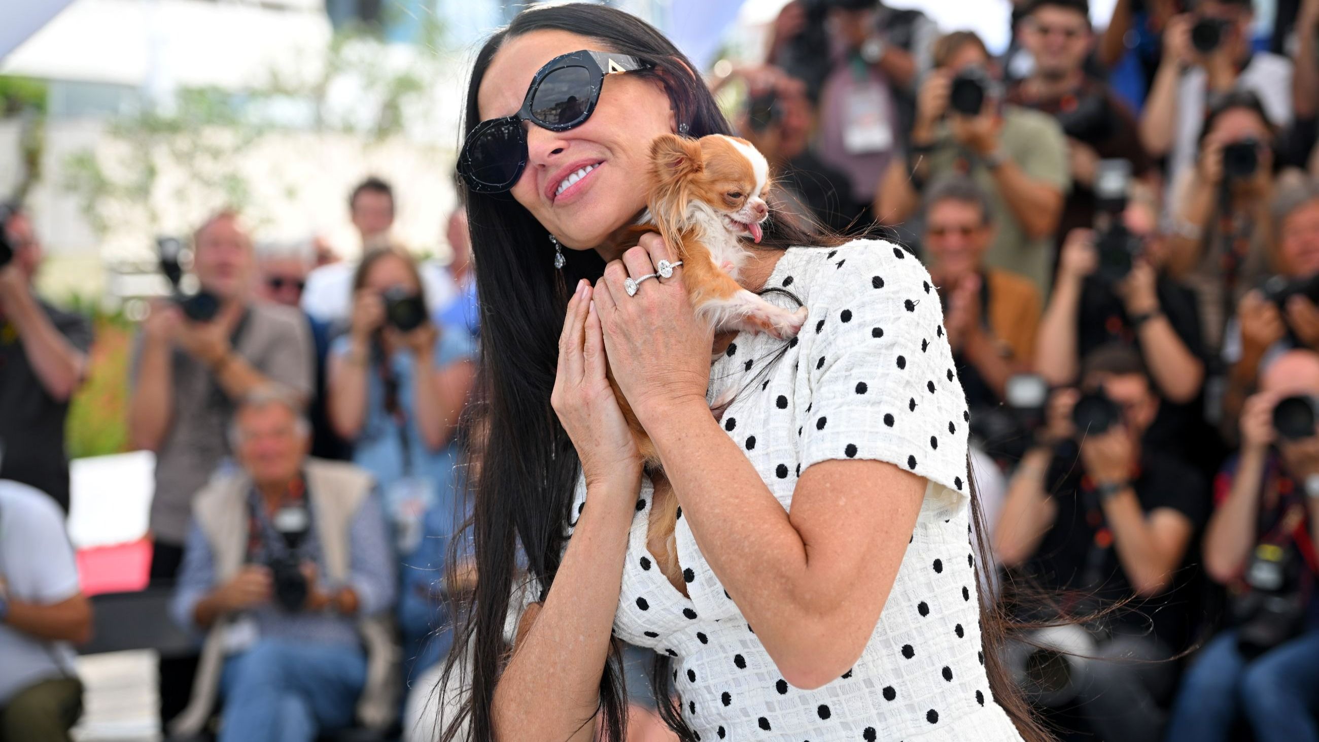 Demi Moore partecipa al photocall di "The Substance" al 77º Festival del Cinema di Cannes, 2024 - Credits Getty Images