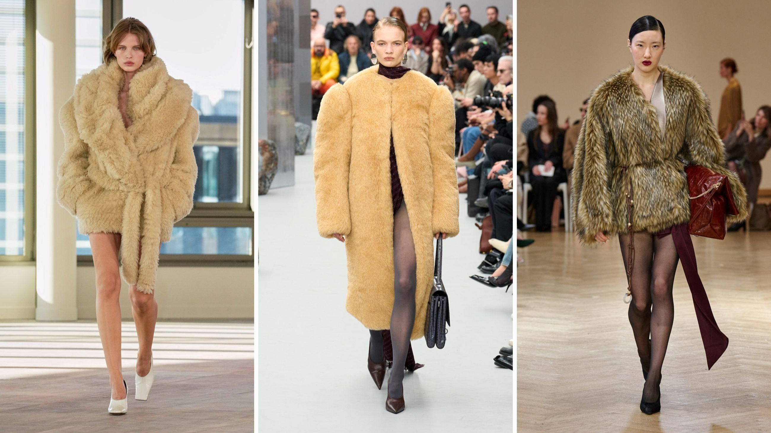 Da sinistra look dalle sfilate FW2526 di Stella McCartney, Acne Studios e Sarawong - Credits: Launchmetrics.com/Spotlight