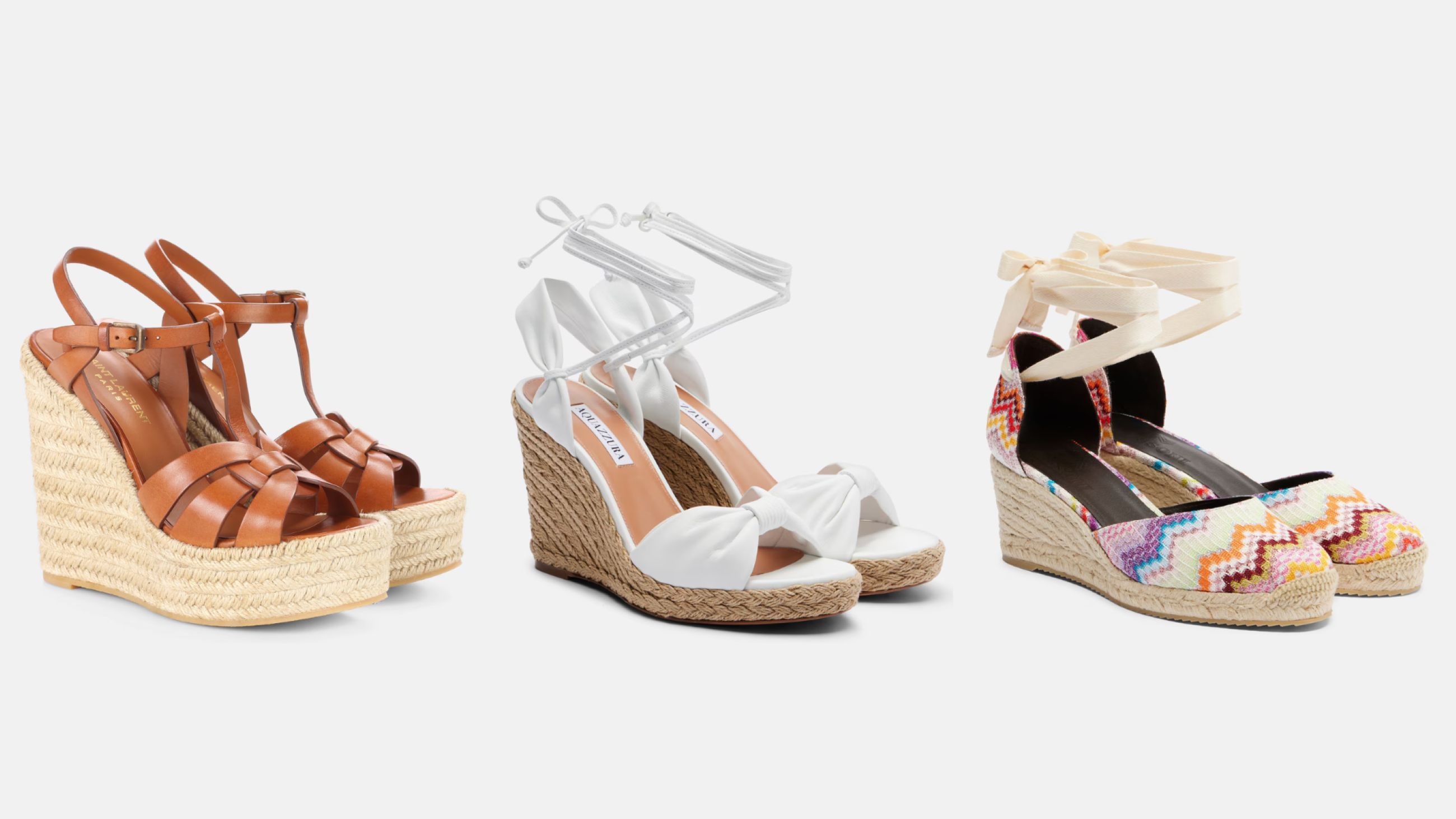 Da sinistra: Saint Laurent; Aquazzurra; Missoni - Courtesy Press Office