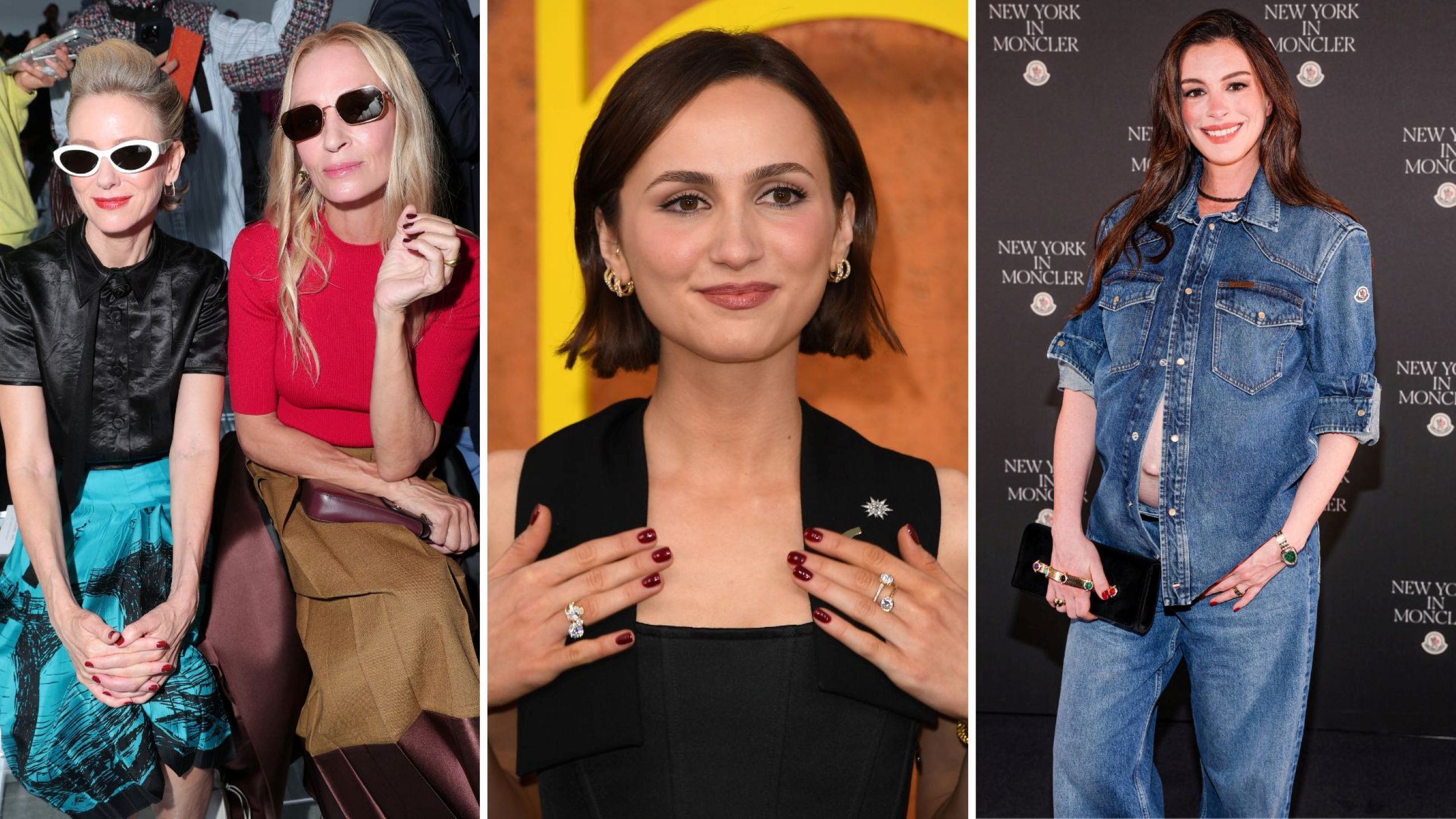 Da sinistra a destra, Naomi Watts e Uma Thurman, Maude Apatow e Anne Hathaway - Credits: Getty Images