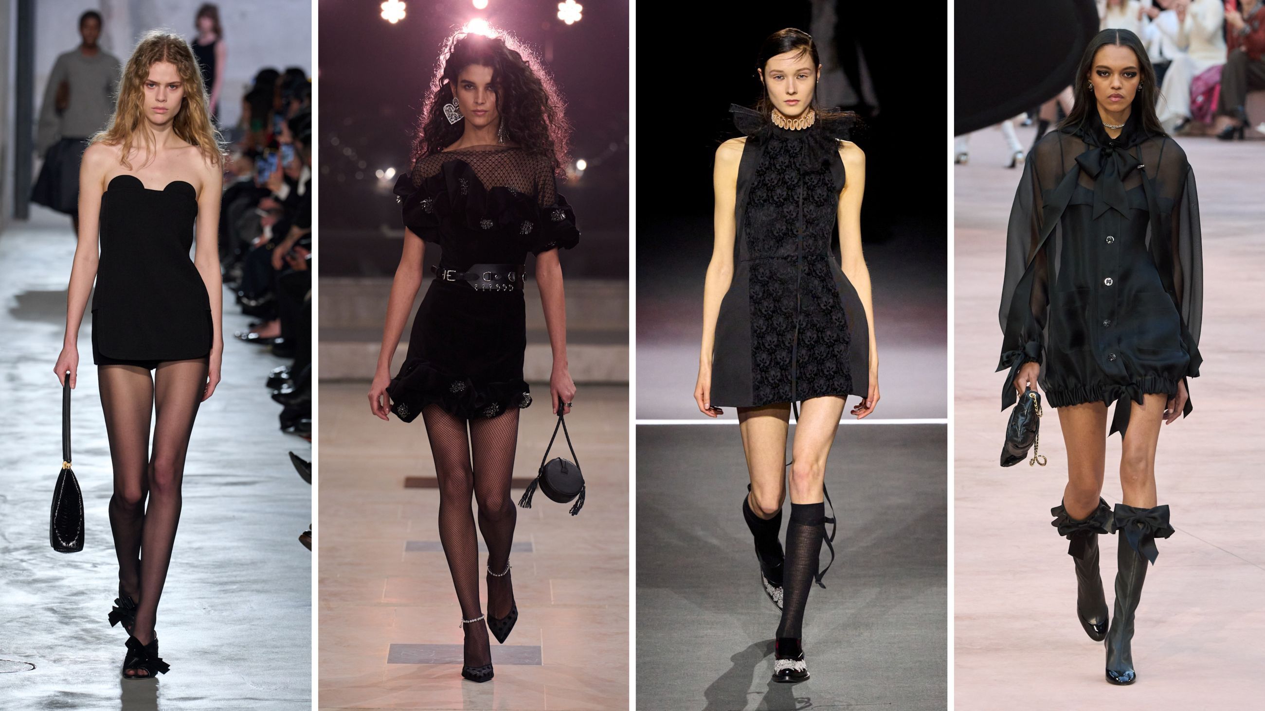 Da sinistra look dalle sfilate FW2526 di N°21, Isabel Marant, Christian Dior e Chanel - Credits: Launchmetrics.com/Spotlight 