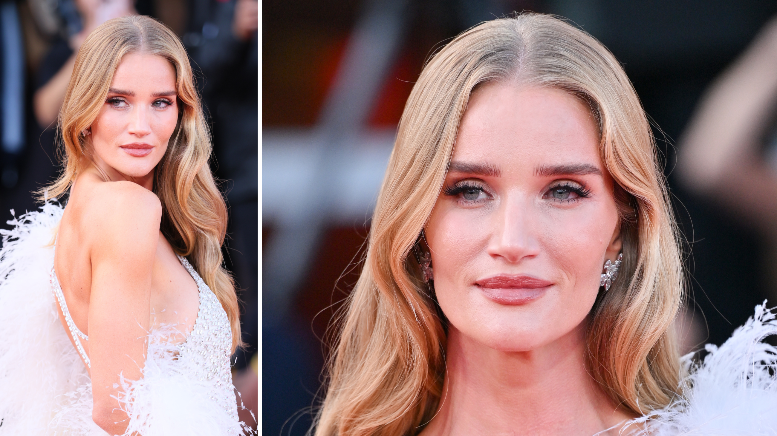La modella Rosie Huntington-Whiteley sul red carpet per il film Frankenstein all'82esima edizione del Cinema di Venezia
Credit: Getty Images