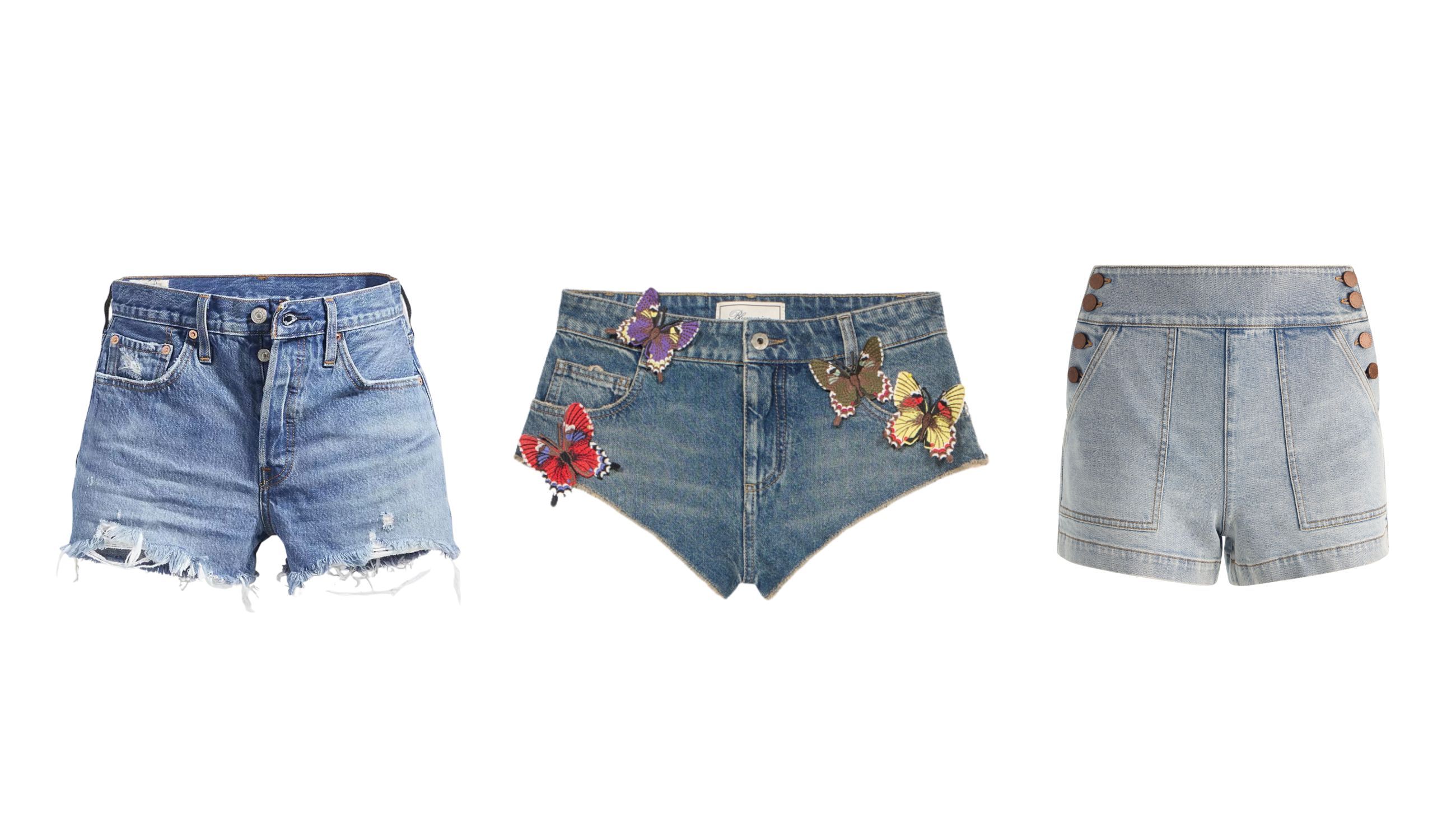 Da sinistra: Levi’s; Blumarine; Alice+Olivia