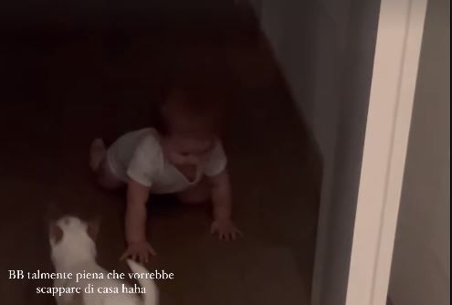 Sophie Codegoni, la figlia Celine gattona