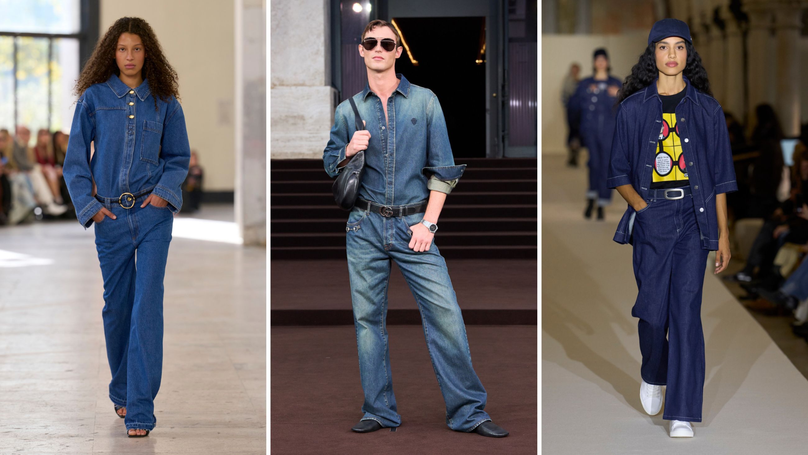 Da sinistra: Aje; Gucci arrivals; Agnès B SS26 - Credits Launchmetrics.com/Spotlight 