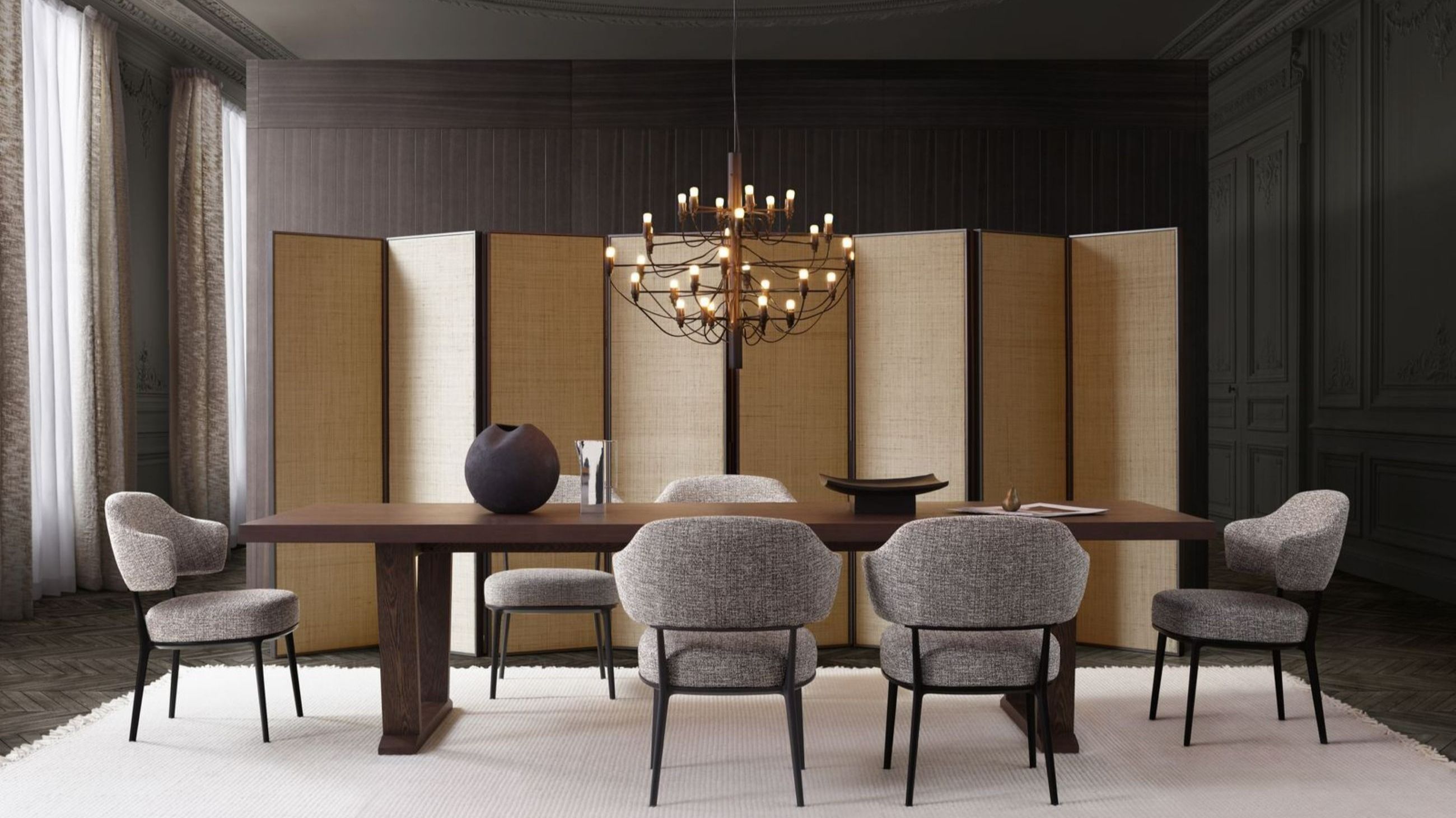 Paravento Caratos, Maxalto: linee moderne e materiali ricercati per eleganza in movimento - Credits: Courtesy Maxalto