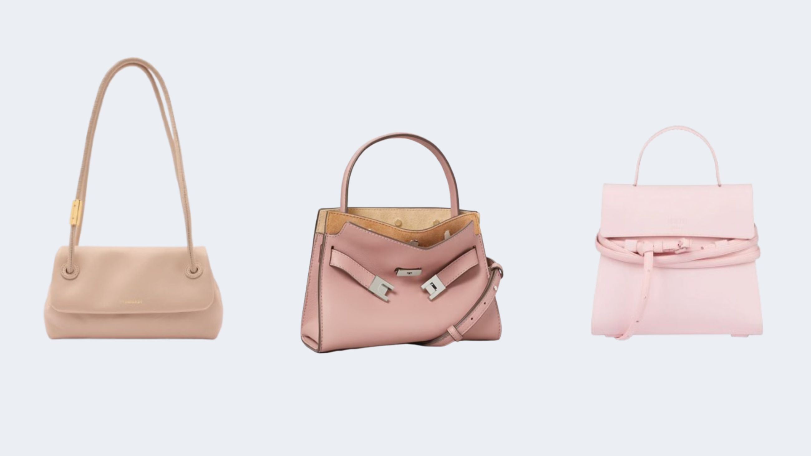 Da sinistra: Trussardi; Tory Burch; Moschino