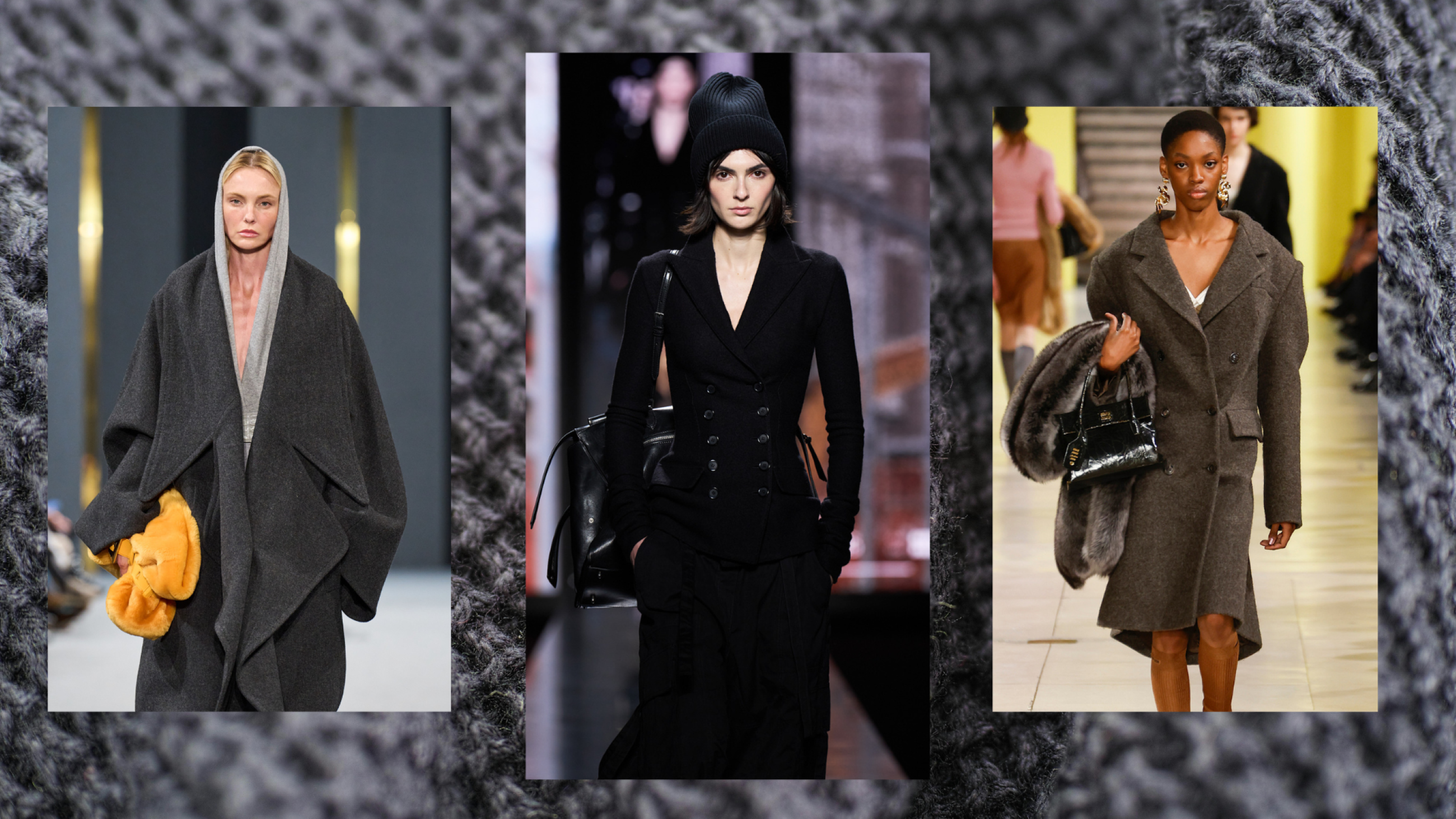 Da sinistra verso destra: Balmain F25, Dolce&Gabbana F25, Miu Miu F25
Credit Launchmetrics.com/Spotlight