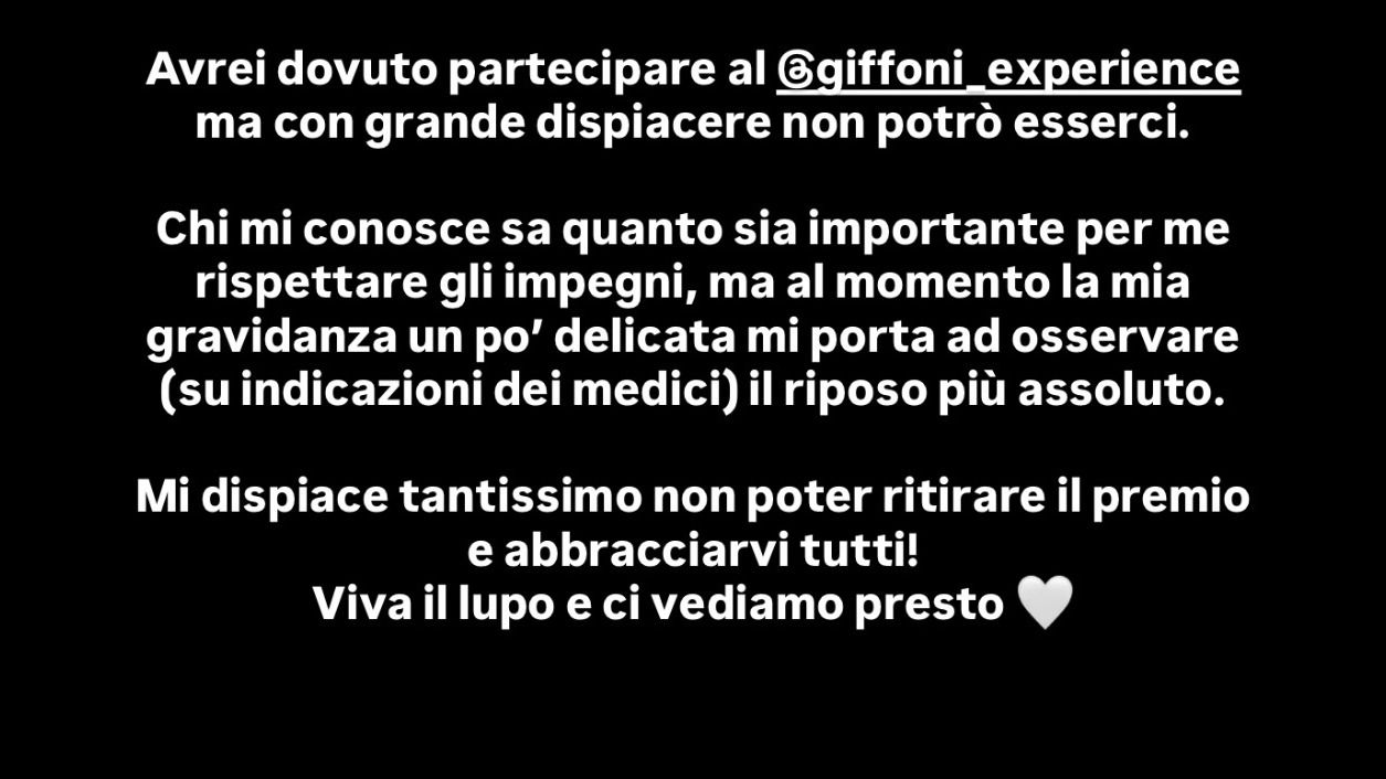 Storia Instagram Francesca Chillemi