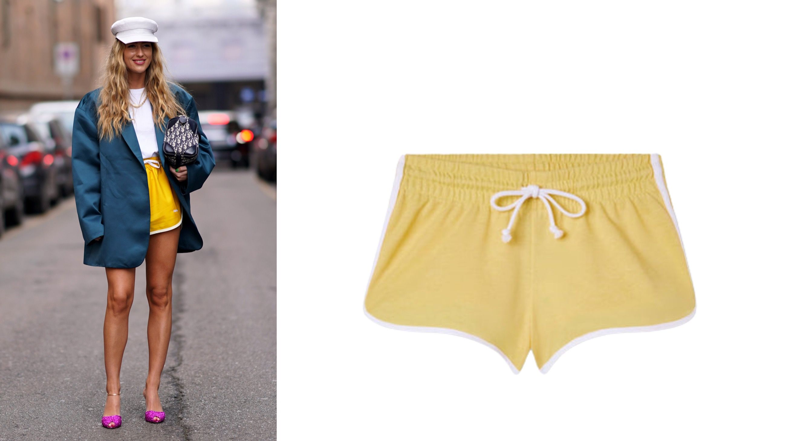 Da sinistra: street style - Credits: Getty; pantaloncini Terranova