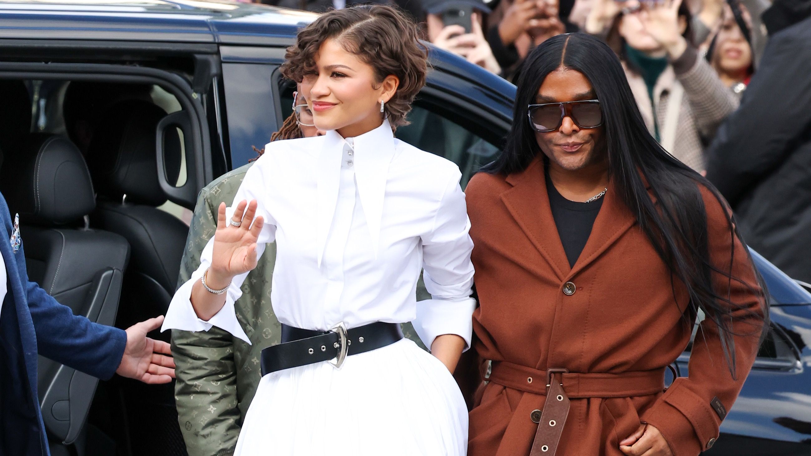 Zendaya e Law Roach partecipano alla sfilata Louis Vuitton Donna Autunno/Inverno 2026-2027, nell’ambito della Paris Fashion Week, il 10 marzo 2026 a Parigi, Francia - Credits: Getty Images