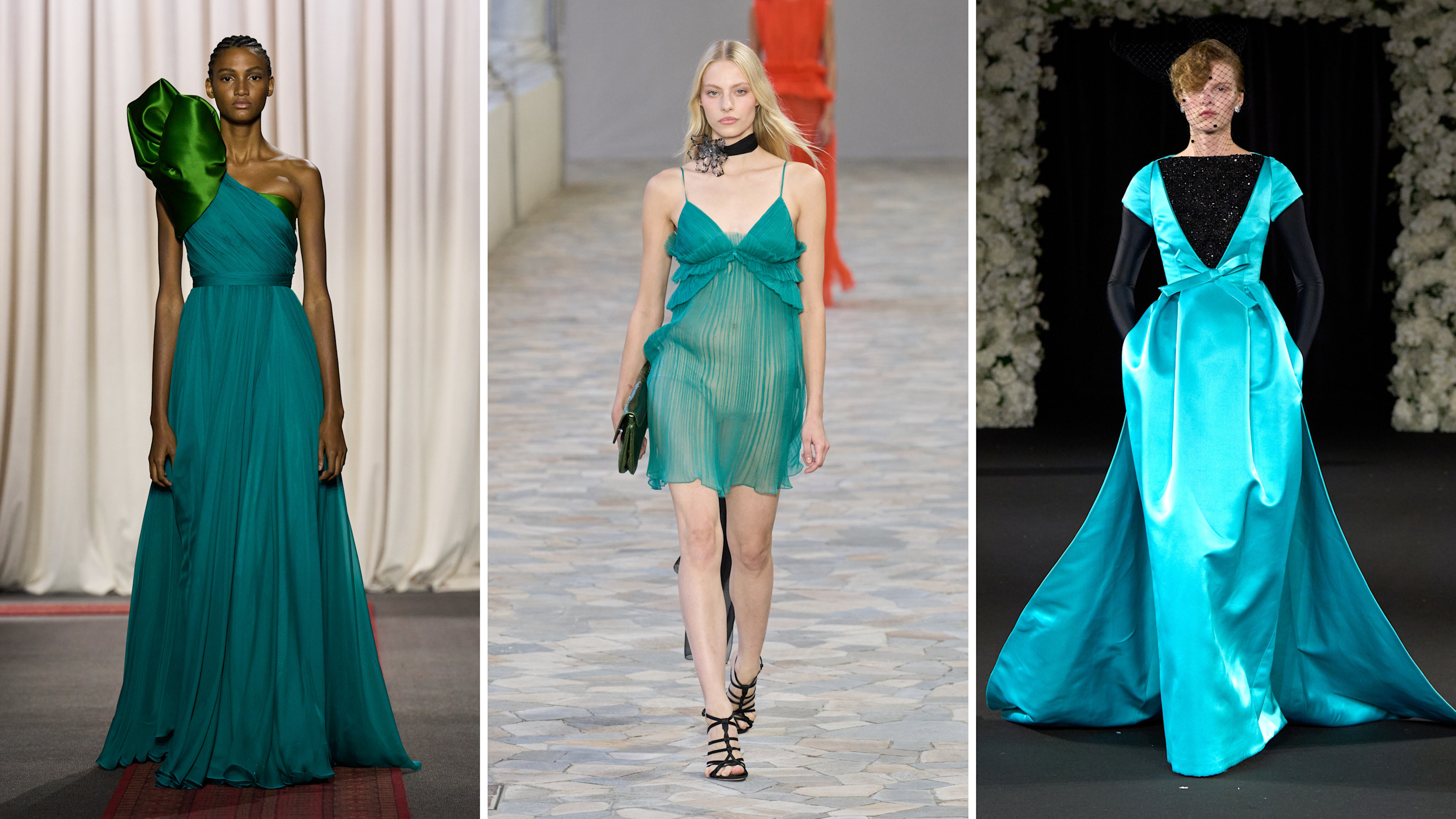 Giambattista Valli Haute Couture; Alberta Ferretti; Richard Quinn – SS25 
Credit: Launchmetrics.com/Spotlight
