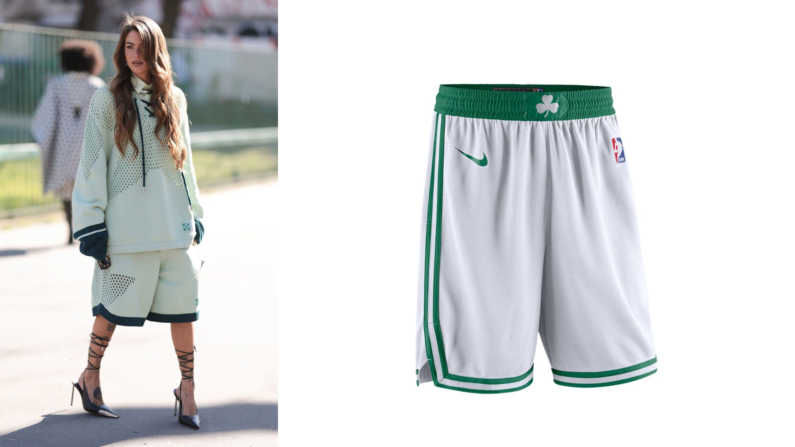 Da sinistra: street style - Credits: Getty; pantaloncini Nike