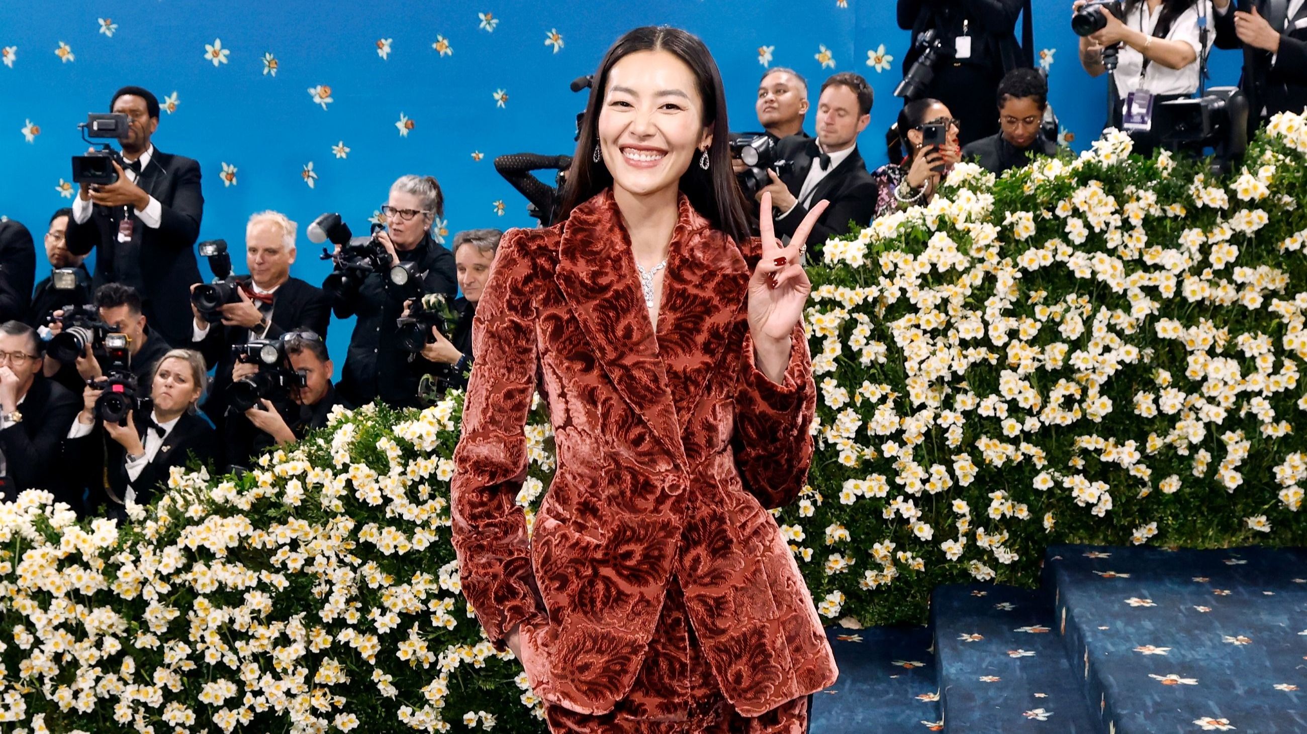 Liu Wen sul carpet del Met Gala 2025. Credits: Getty Images
