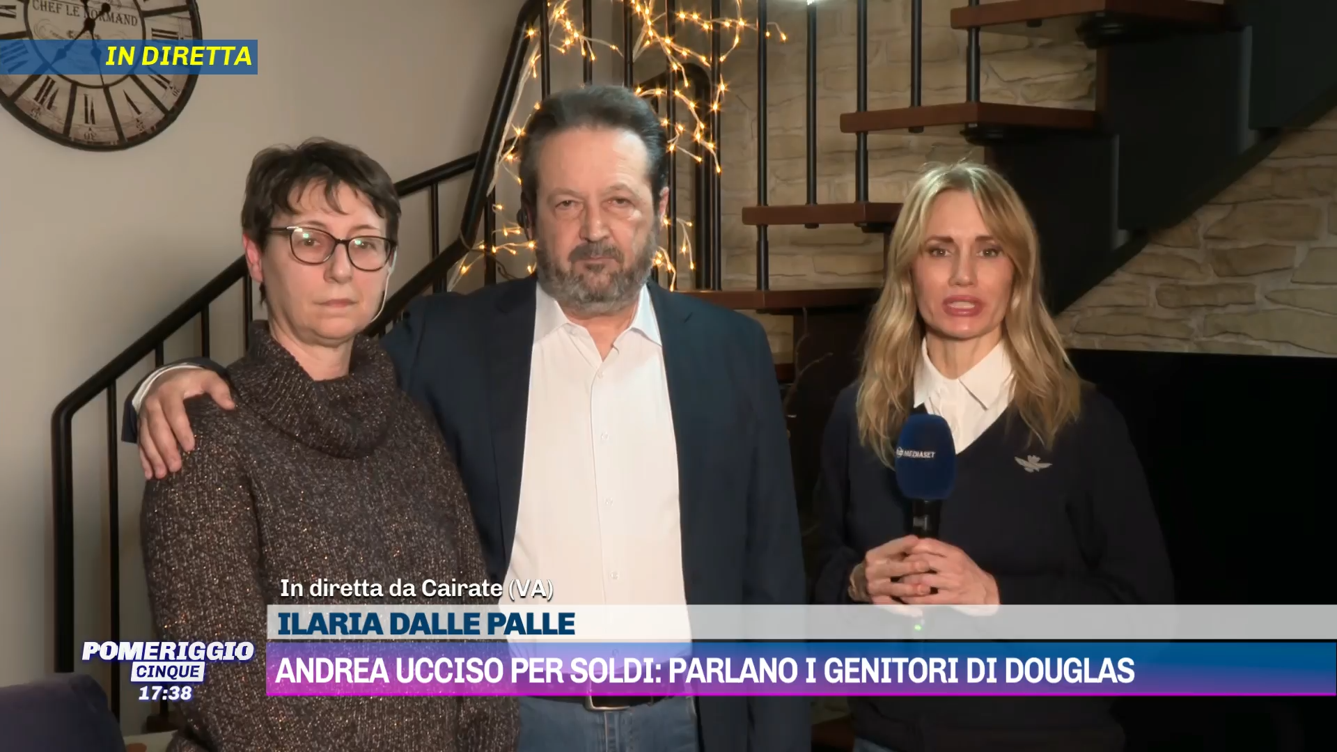 I genitori di Douglas Carolo a Pomeriggio Cinque