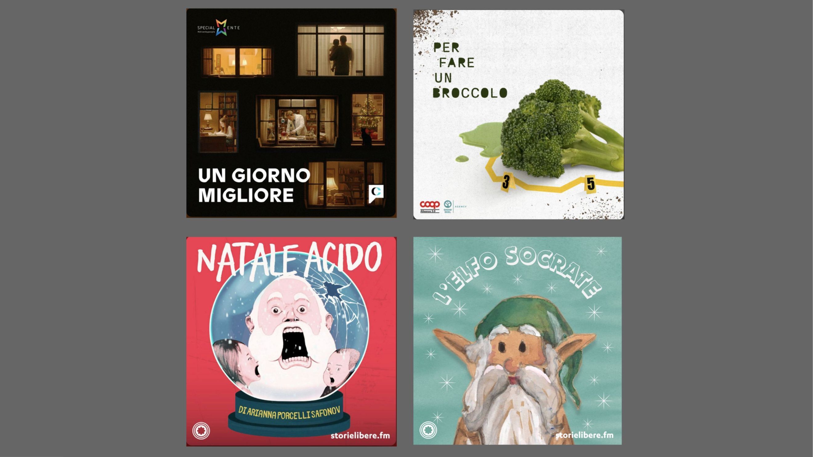 Un giorno Migliore; Per fare un broccolo; Natale Acido; Elfo Socrate - Credits: Courtesy Press Office