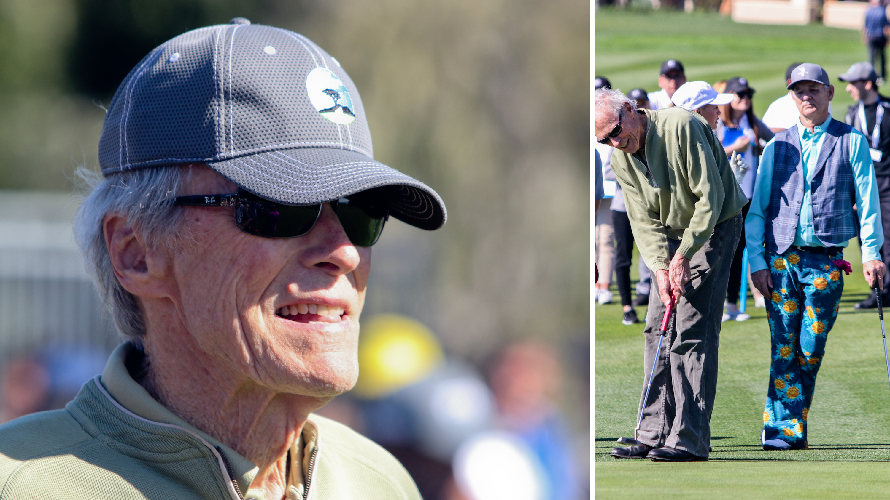 Gli attori Clint Eastwood e Bill Murray giocano per beneficenza al torneo “3M Celebrities Challenge”, a Pebble Beach, nel 2018
Credits: Getty Images