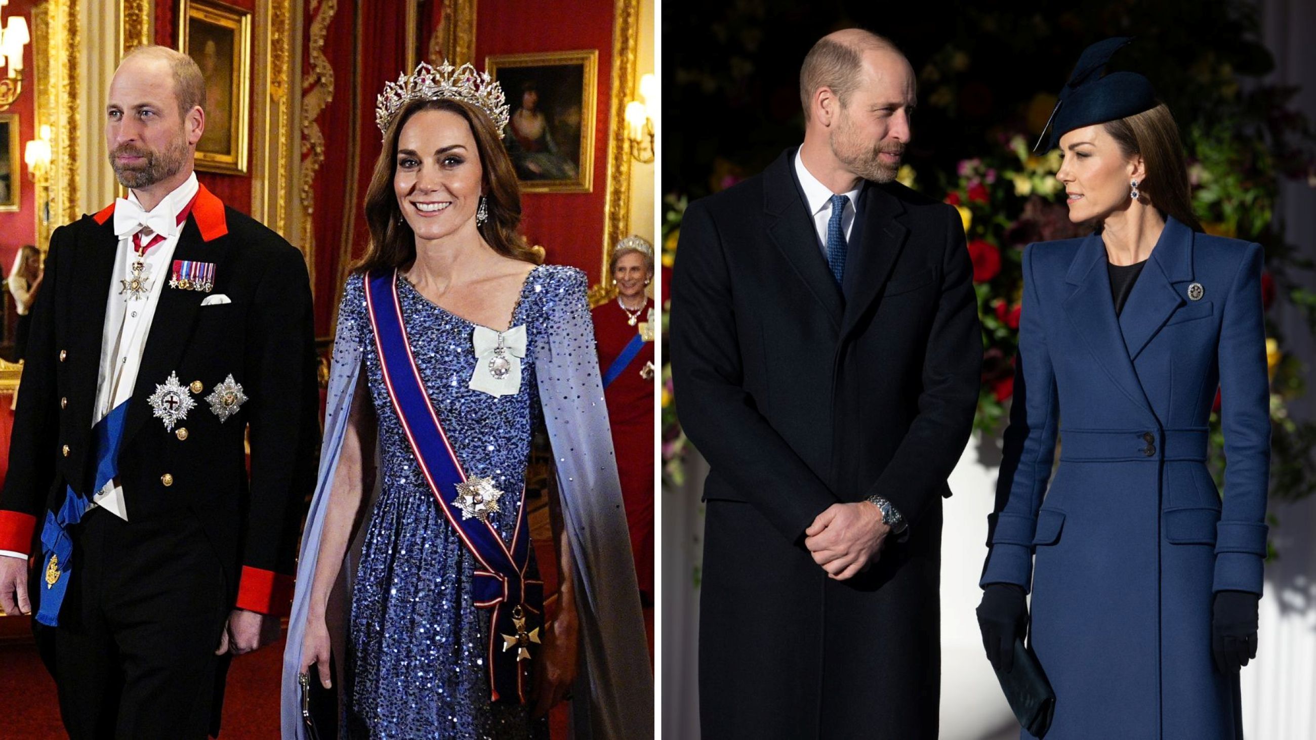 Il principe William e Kate Middleton durante la visita di Stato nel Regno Unito del Presidente della Repubblica Federale di Germania; Il Principe William, Principe del Galles, e Kate, Principessa del Galles, prima dell’accoglienza cerimoniale per la visita di Stato nel Regno Unito del Presidente della Repubblica Federale di Germania e di sua moglie Elke Büdenbender, il 3 dicembre 2025 a Windsor, in Inghilterra - Credits: Getty Images 