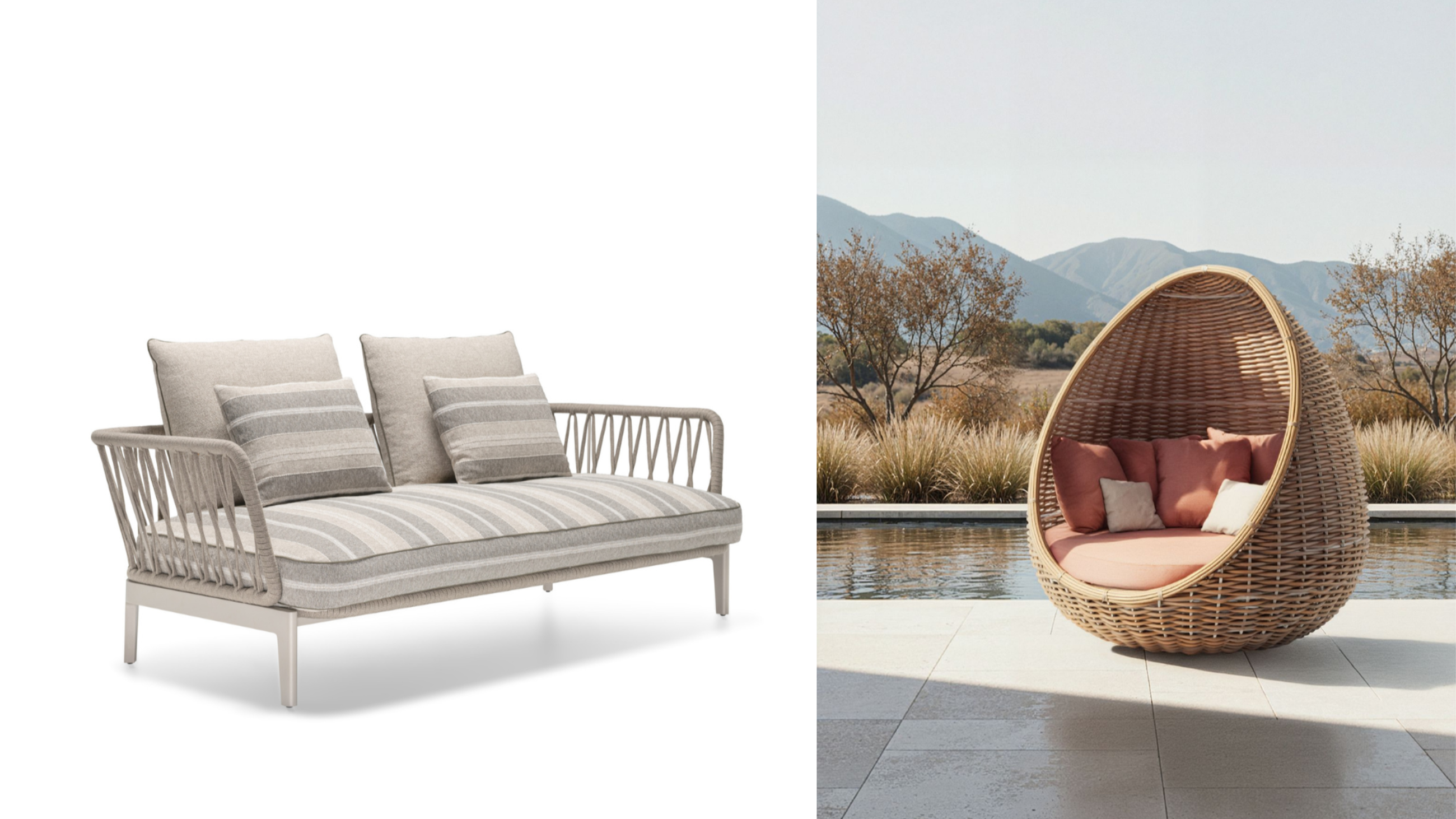  A sinistra: Divano Chelsea di Molteni & C - Courtesy Molteni & C; a destra: Poltrona Faber di Skyline Design - Courtesy Skyline Design