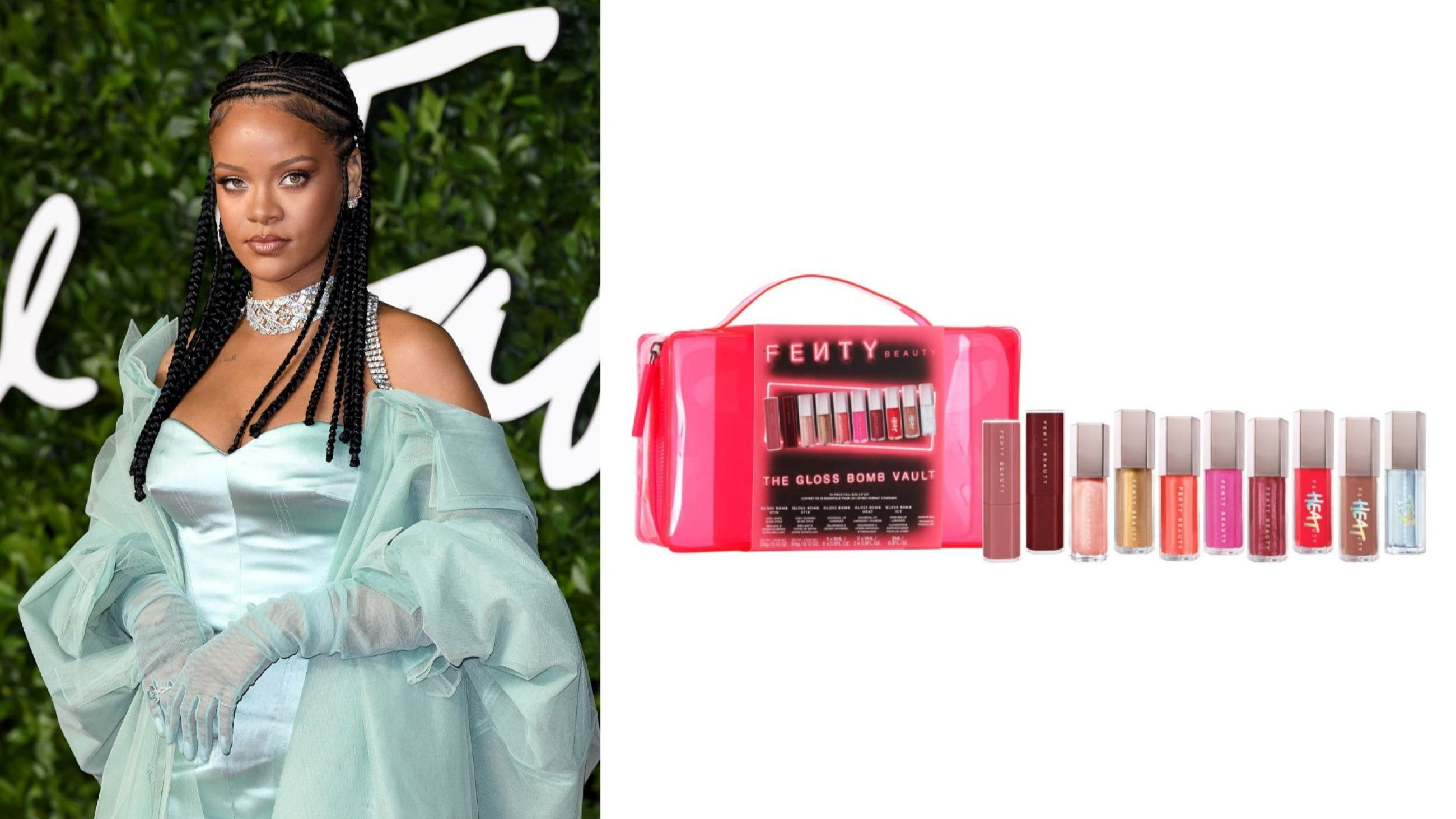 Fenty Beauty, Gloss Bomb Vault - Credits Getty Images; Courtesy Press Office