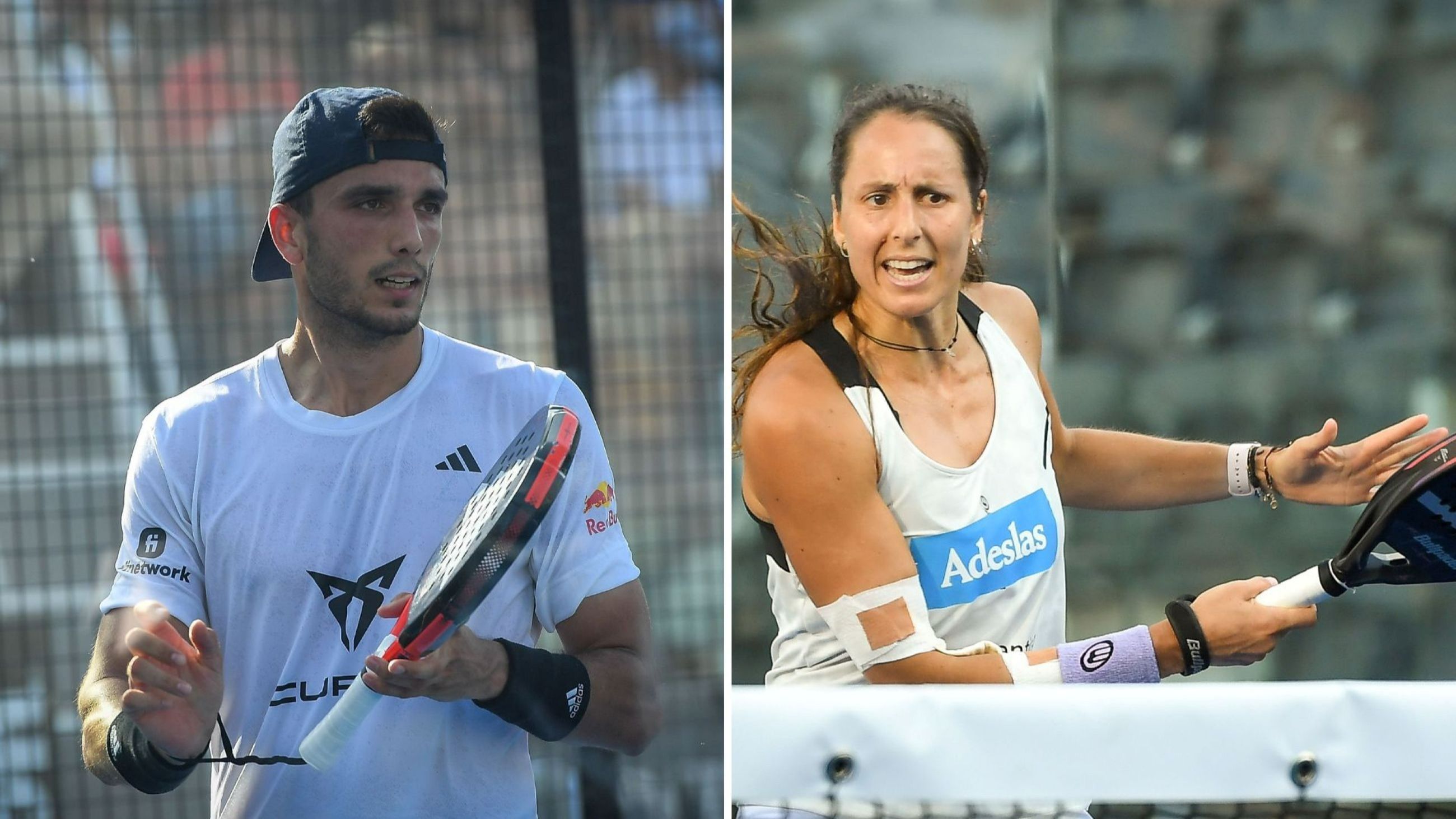 Alejandro Galán della Spagna durante la partita dell'Italy Major Premier Padel 2023 a Roma; Gemma Triay Pons della Spagna durante la partita dell'Italy Major Premier Padel 2023 a Roma - Credits: Getty Images