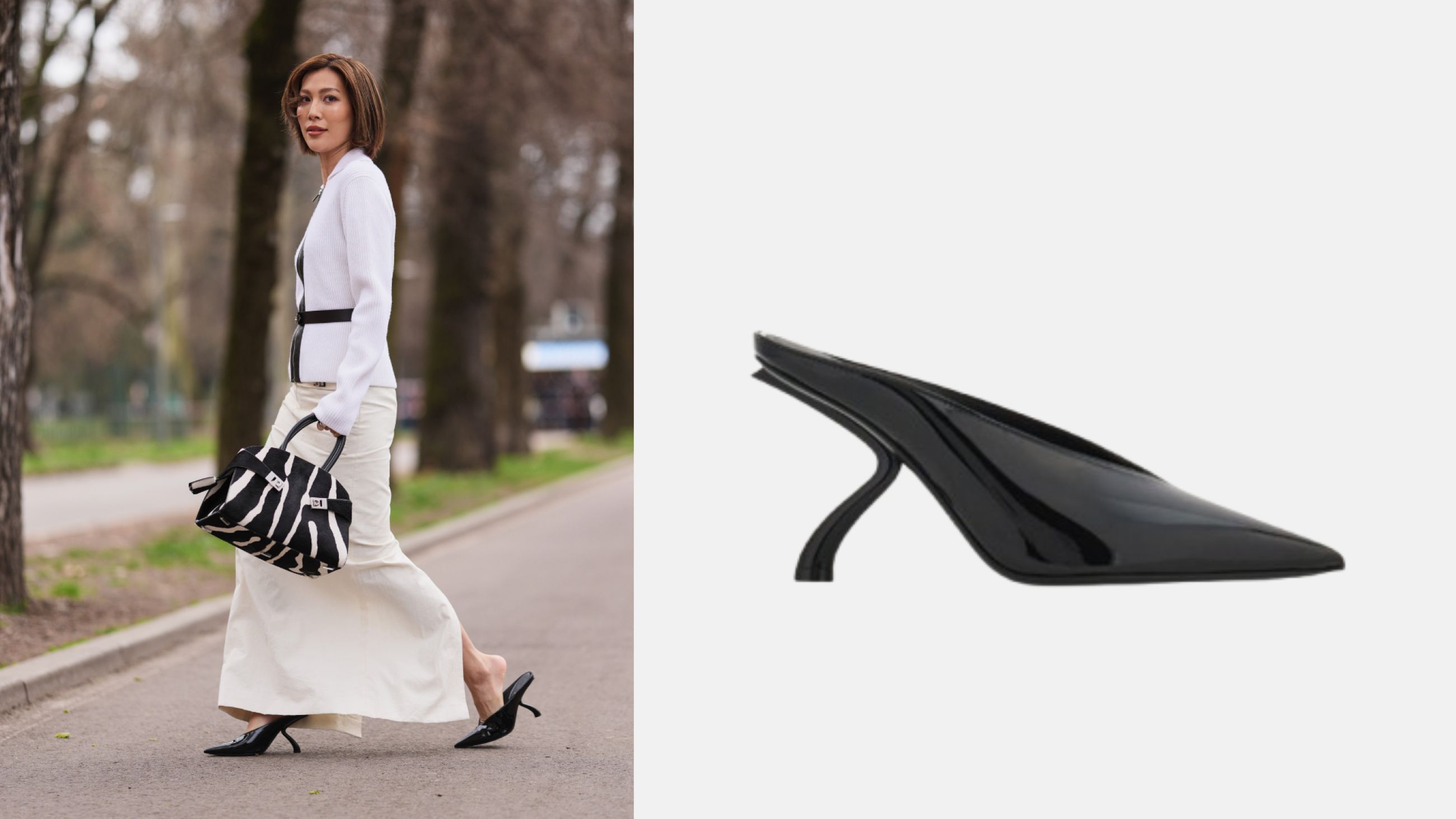 Da sinistra: Street Style - Credits Getty Images; Ferragamo - Courtesy Press Office