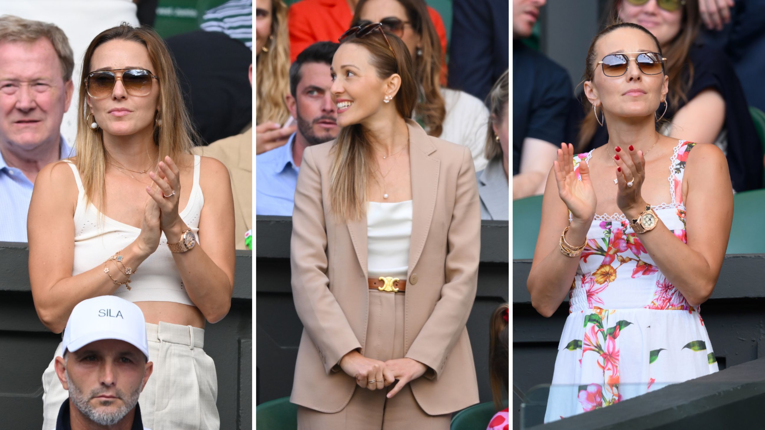 Jelena Djokovic sugli spalti Wimbledon Tennis Championship 2025, 2024, 2026 - Credits Getty Images