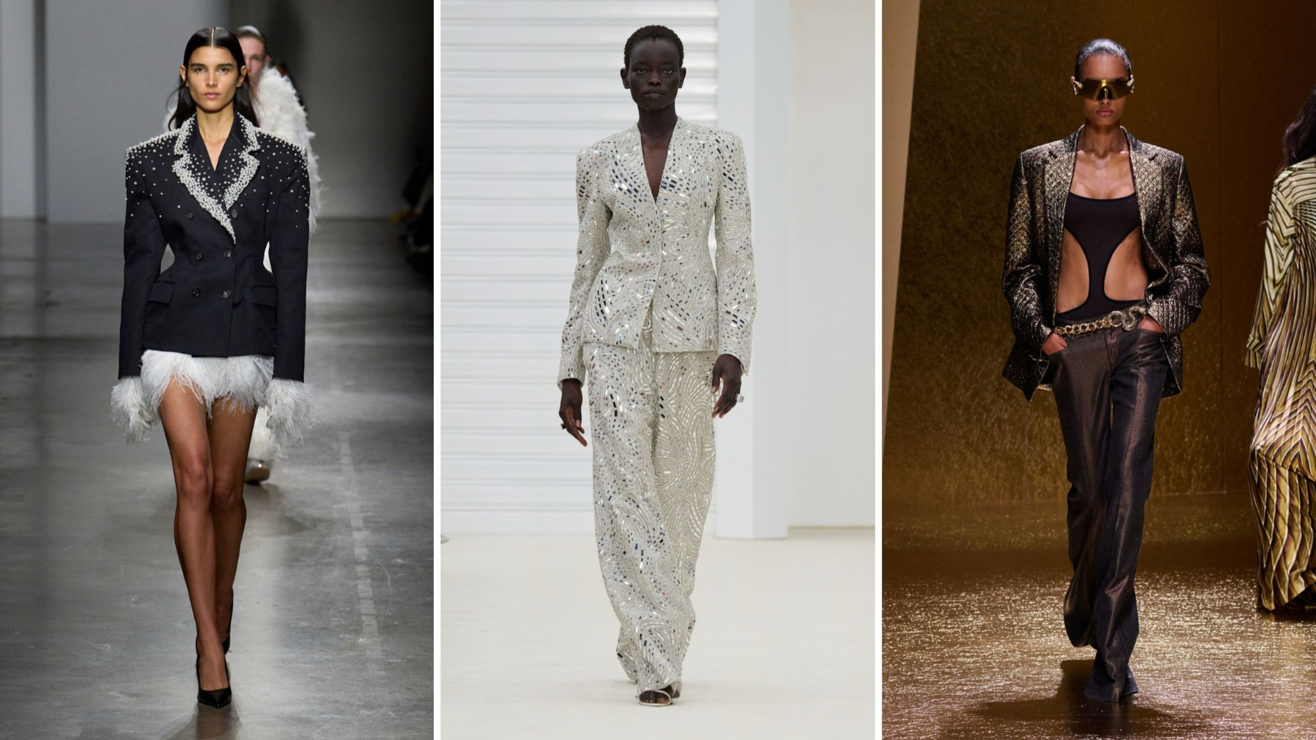 Da sinistra: Giuseppe Di Morabito; Ferrari; Roberto Cavalli SS26 - Credits Launchmetrics.com/Spotlight