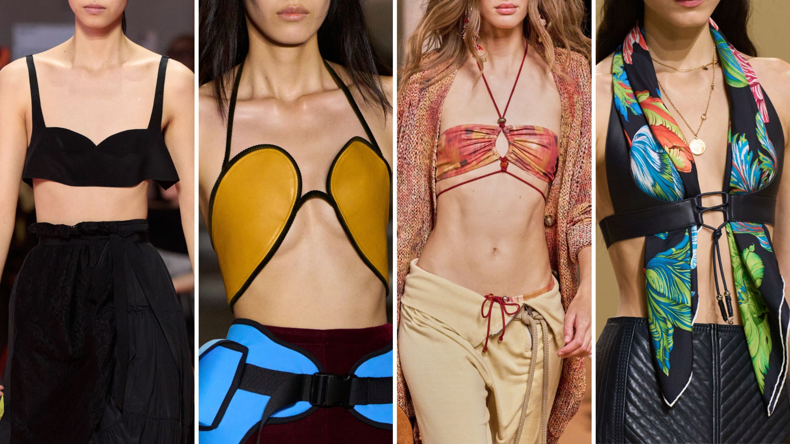 Da sinistra: Prada; Jean Paul Gaultier; Isabel Marant; Hermès SS26 - Credits Launchmetrics.com/Spotlight