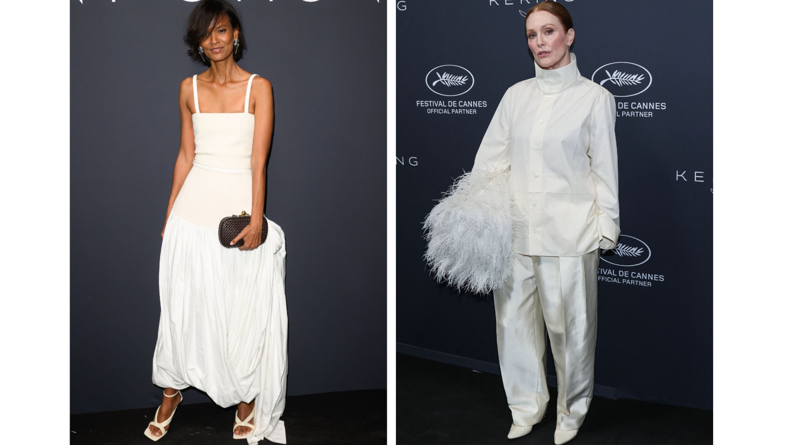 Da sinistra: Liya Kebede partecipa alla cerimonia di premiazione dei Kering Women in Motion Awards 2026 durante la 79ª edizione del Festival di Cannes - Credits Getty Images; Julianne Moore durante la cerimonia di premiazione dei Kering Women in Motion Awards 2026 - Courtesy Press Office