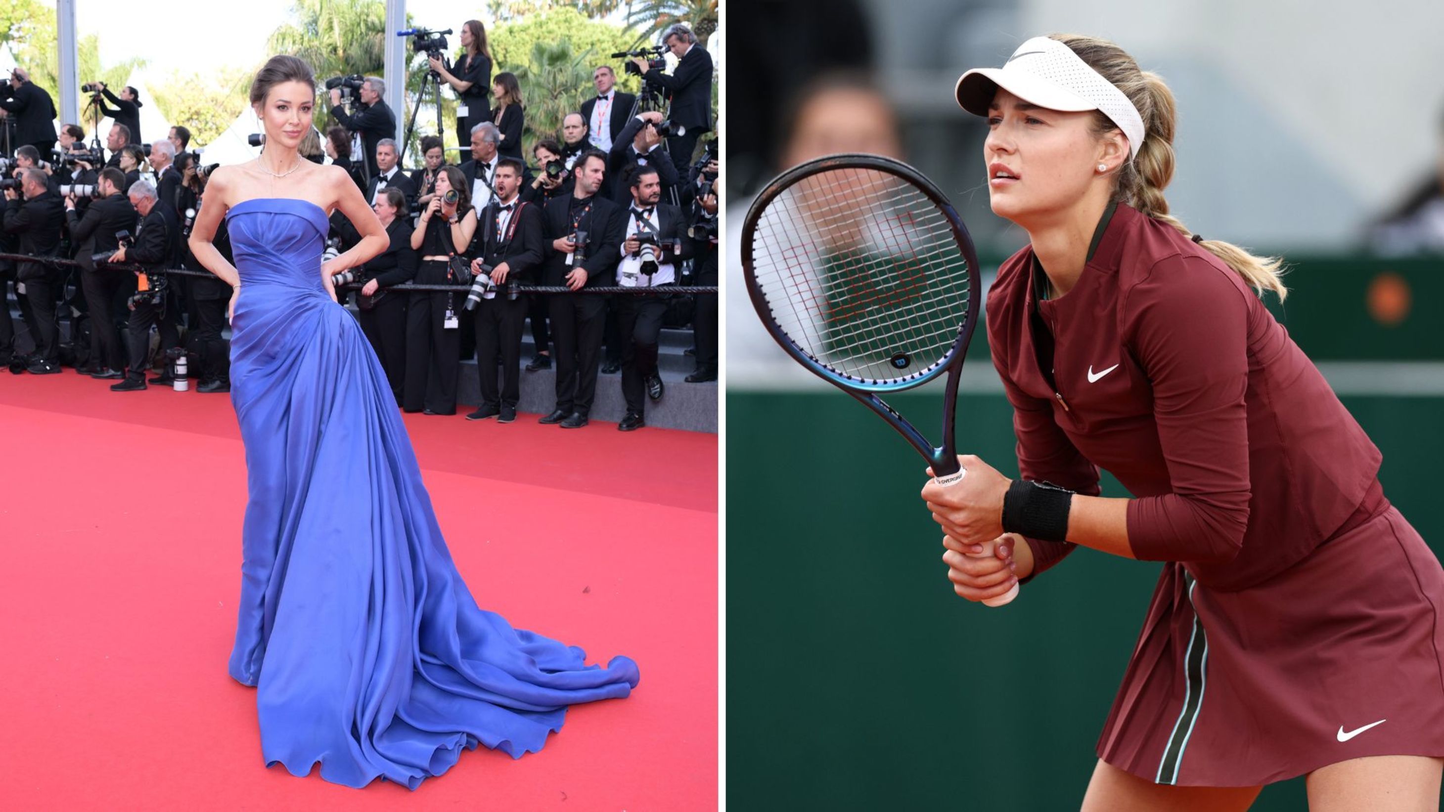 Lara Lieto alla 77ª edizione del Festival di Cannes; Anna Kalinskaya al Roland Garros 2025 a Parigi.
Credits: Getty Images
